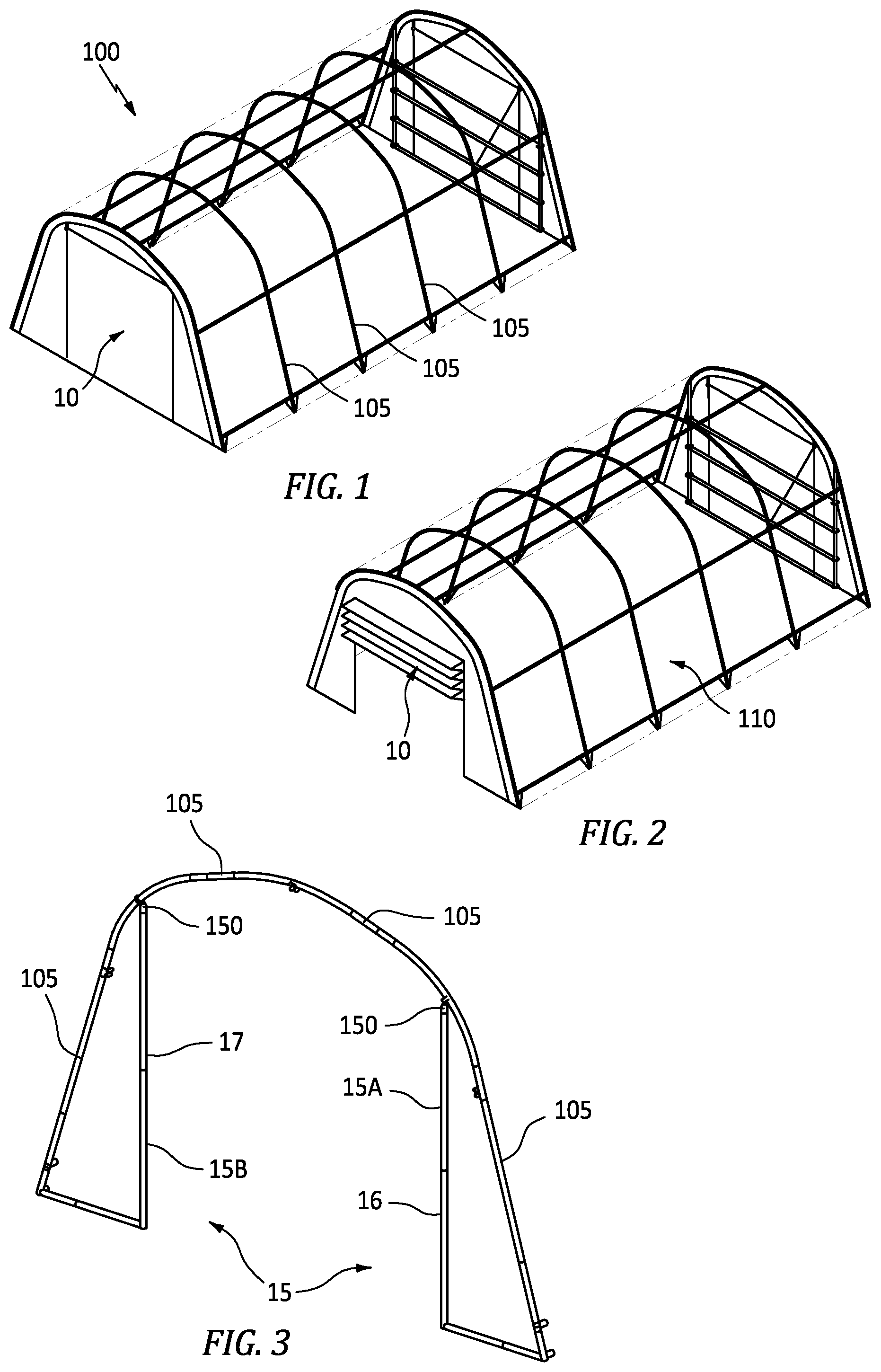 Patent US12312827 Figure 1 – Door assembly for a shelter and a shelter including same