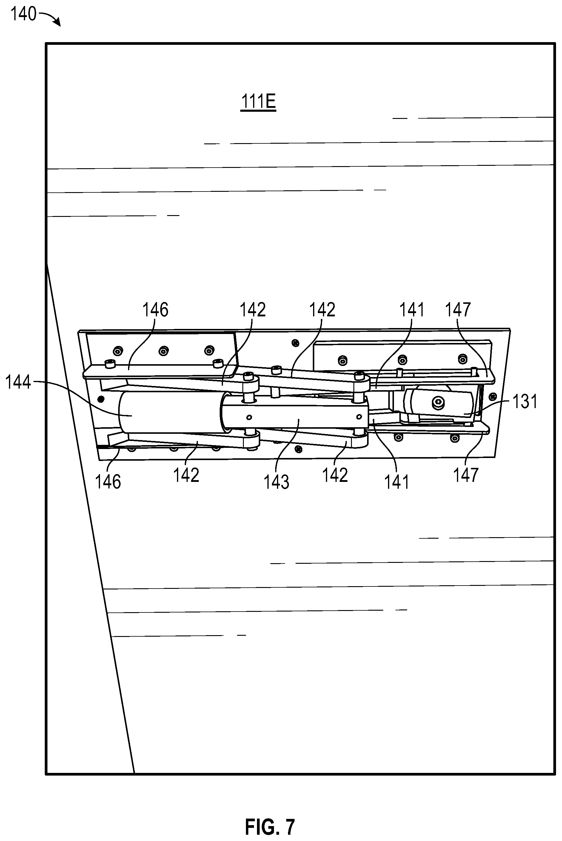 Patent US12312829 Figure 6 – System and method for preventing access to steps in retracted bleachers