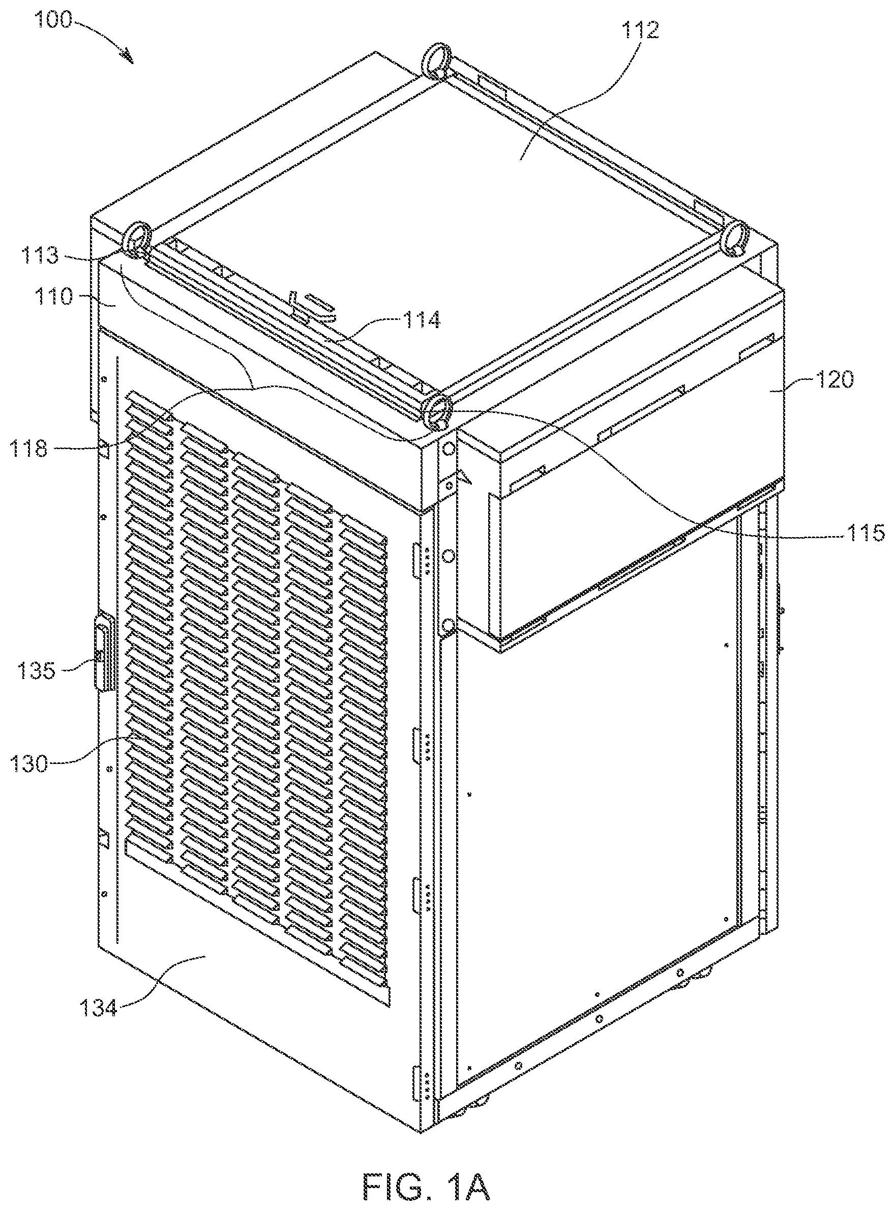 Patent US12312833 Figure 1 – Locking systems for server cabinets