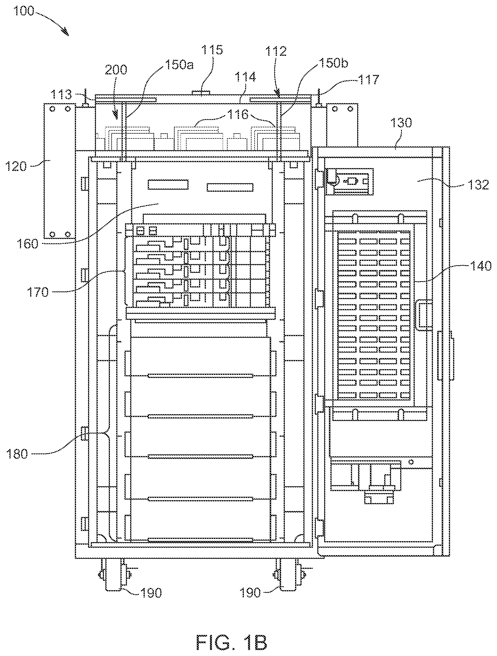 Patent US12312833 Figure 2 – Locking systems for server cabinets