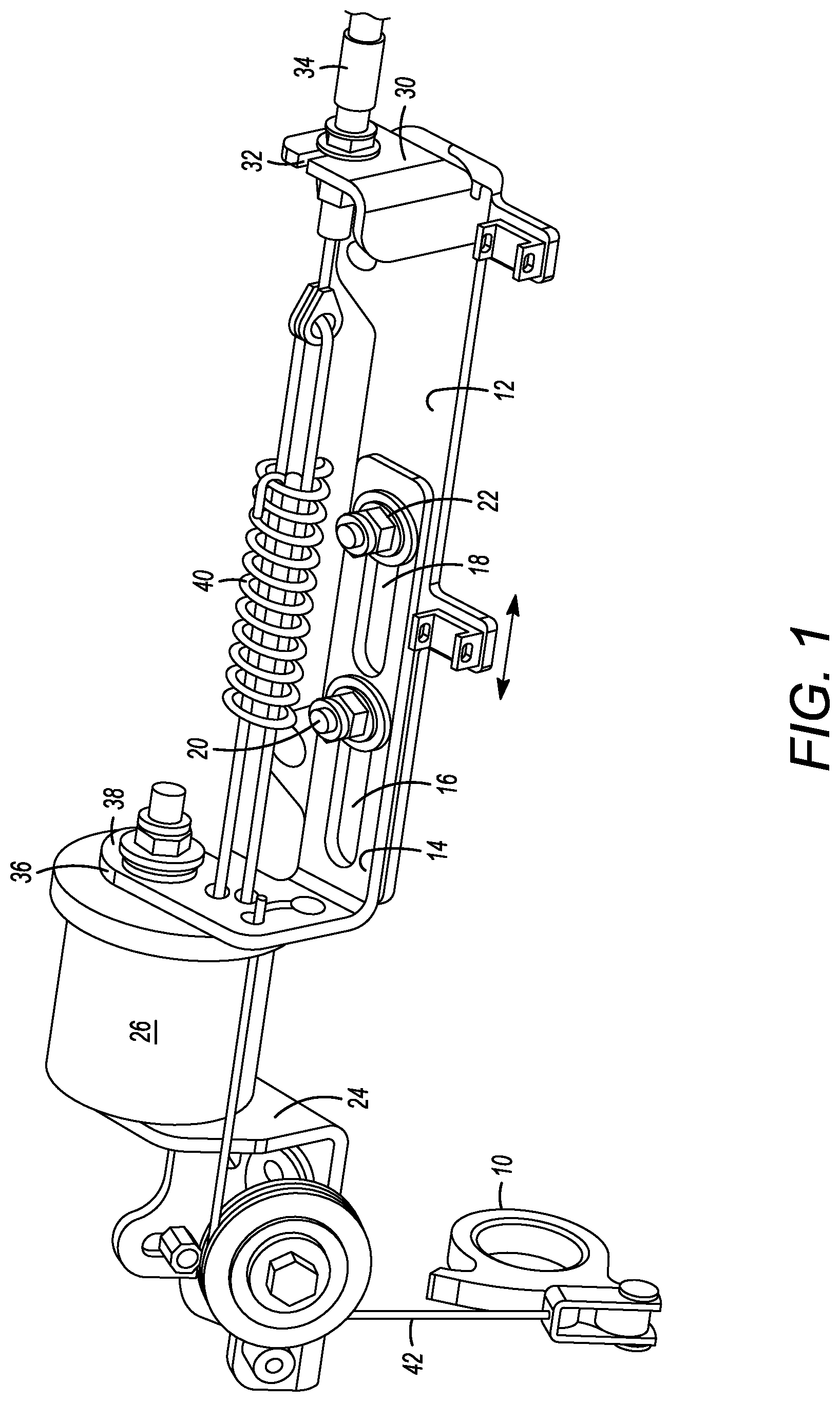 Patent US12312840 Figure 1 – Door lock release mechanism