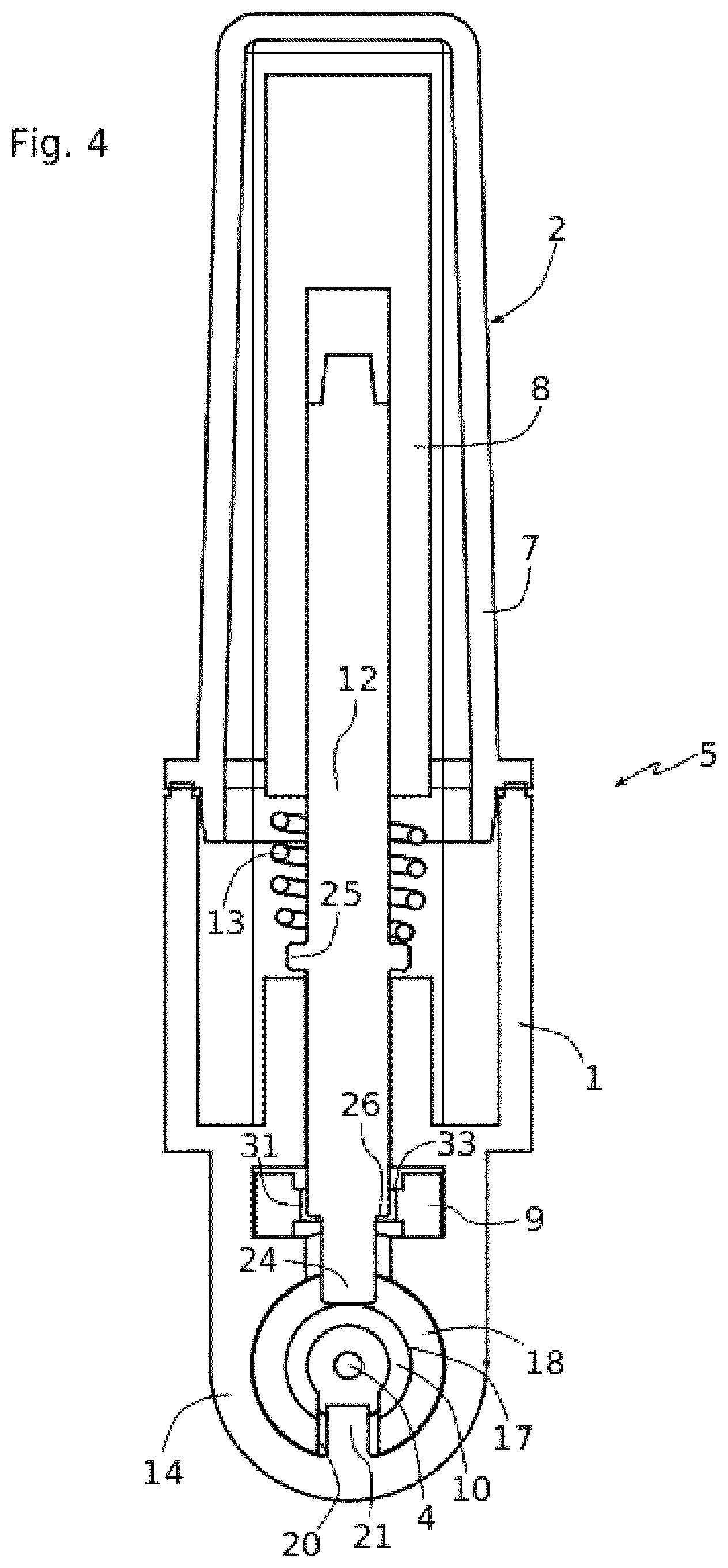 Patent US12312841 Figure 4 – Emergency access device for a vehicle openable leaf