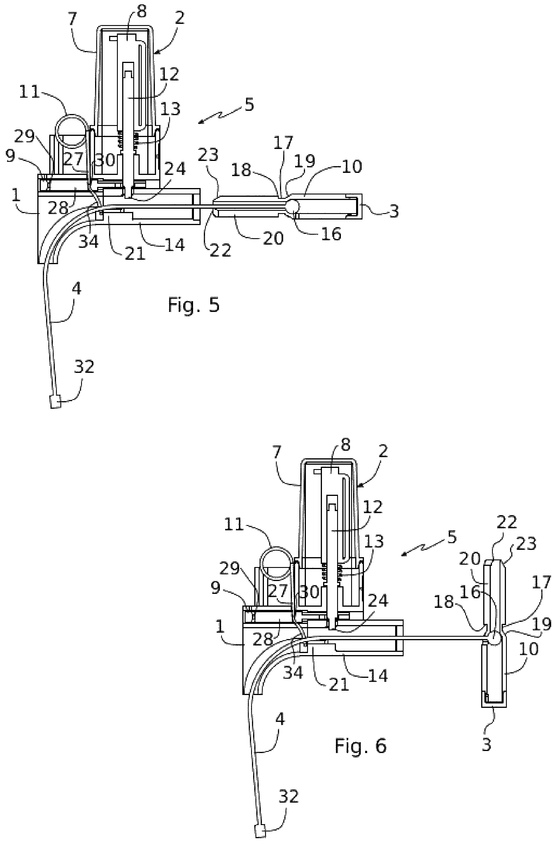 Patent US12312841 Figure 5 – Emergency access device for a vehicle openable leaf