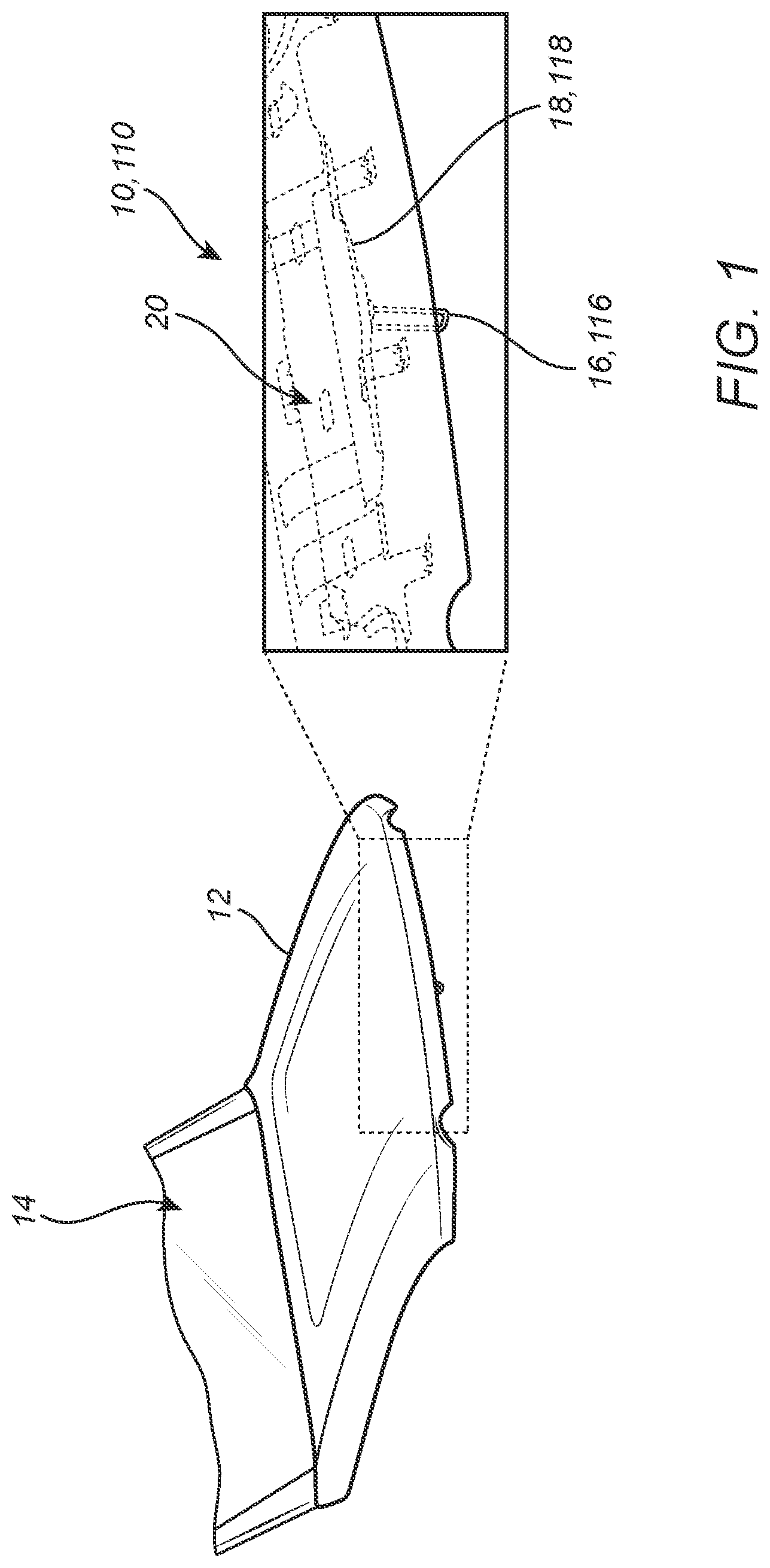 Patent US12312842 Figure 1 – Striker assembly for a vehicle