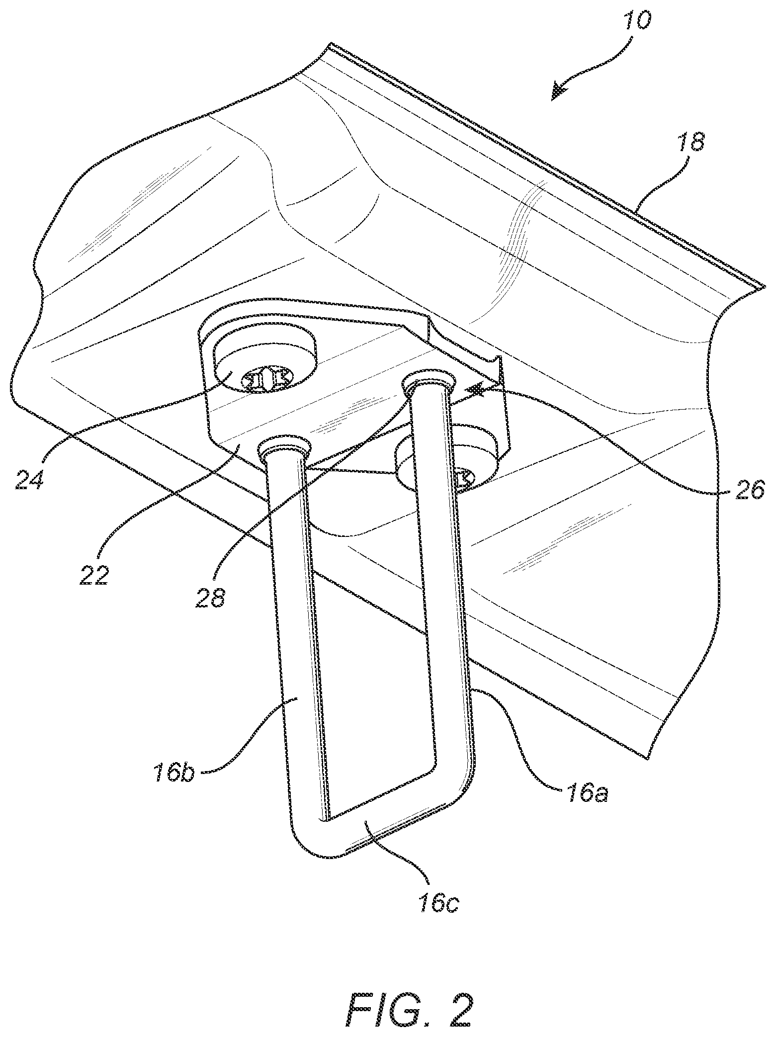 Patent US12312842 Figure 2 – Striker assembly for a vehicle
