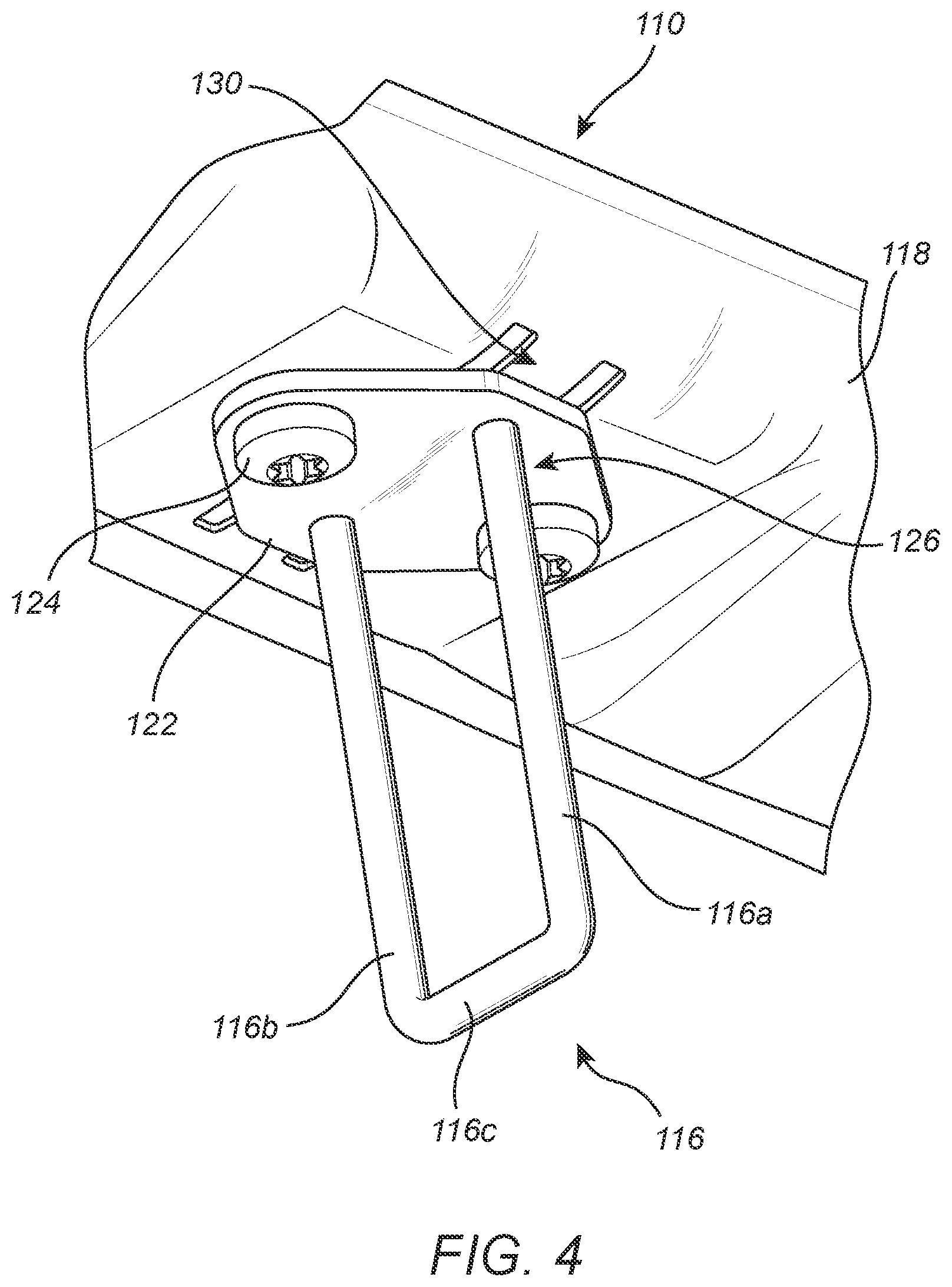 Patent US12312842 Figure 4 – Striker assembly for a vehicle