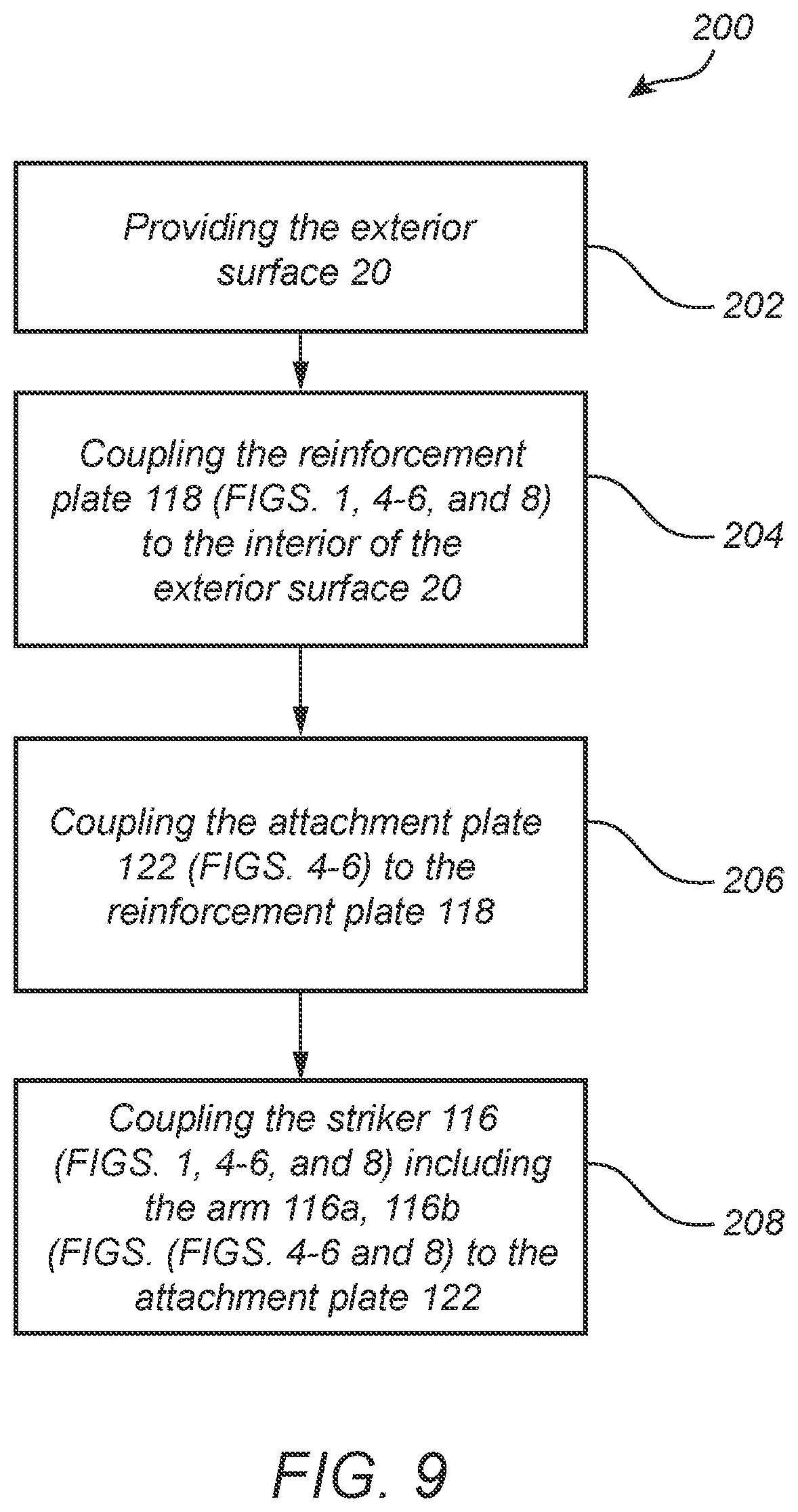 Patent US12312842 Figure 9 – Striker assembly for a vehicle