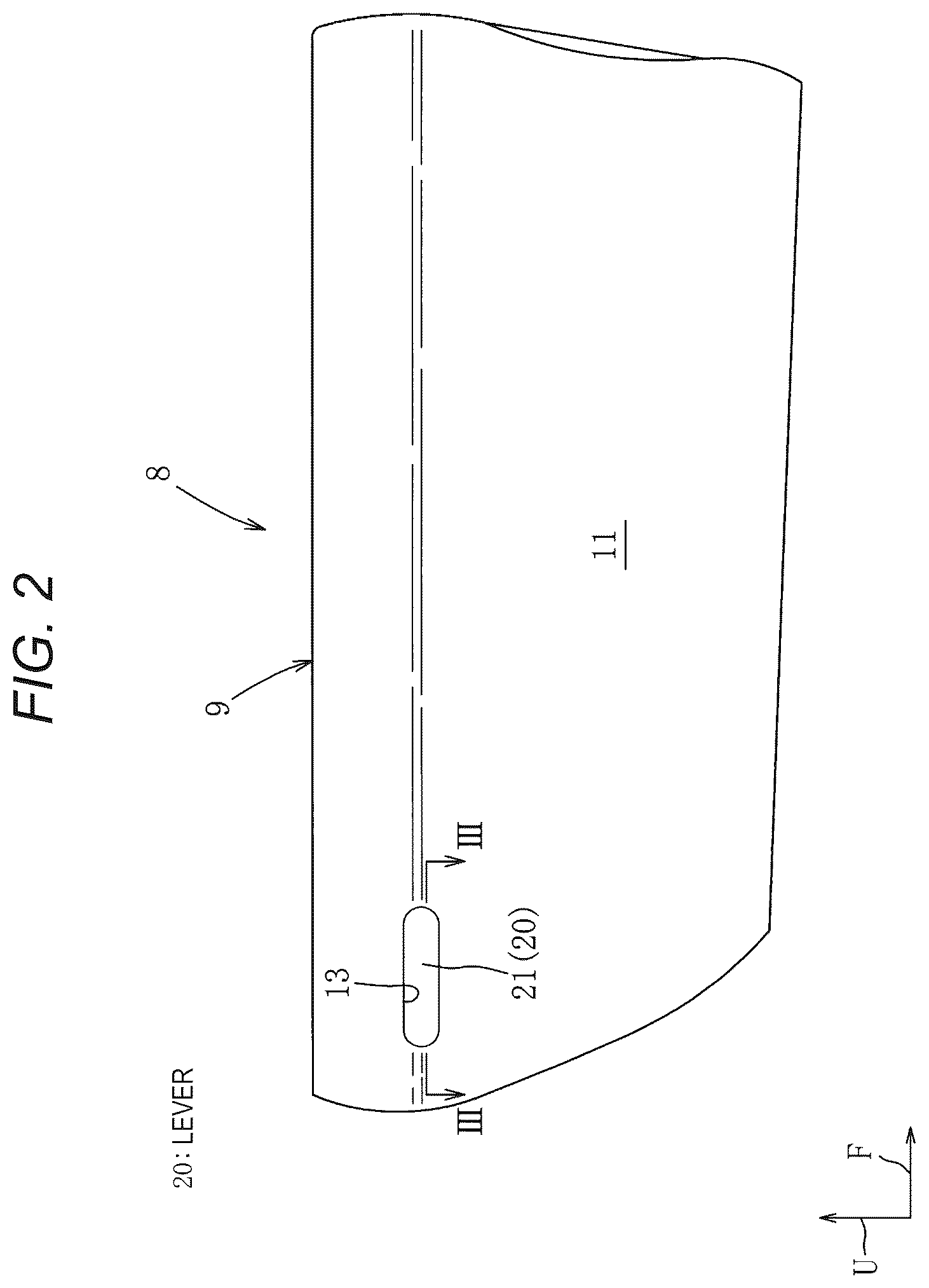 Patent US12312844 Figure 2 – Door handle control device of vehicle