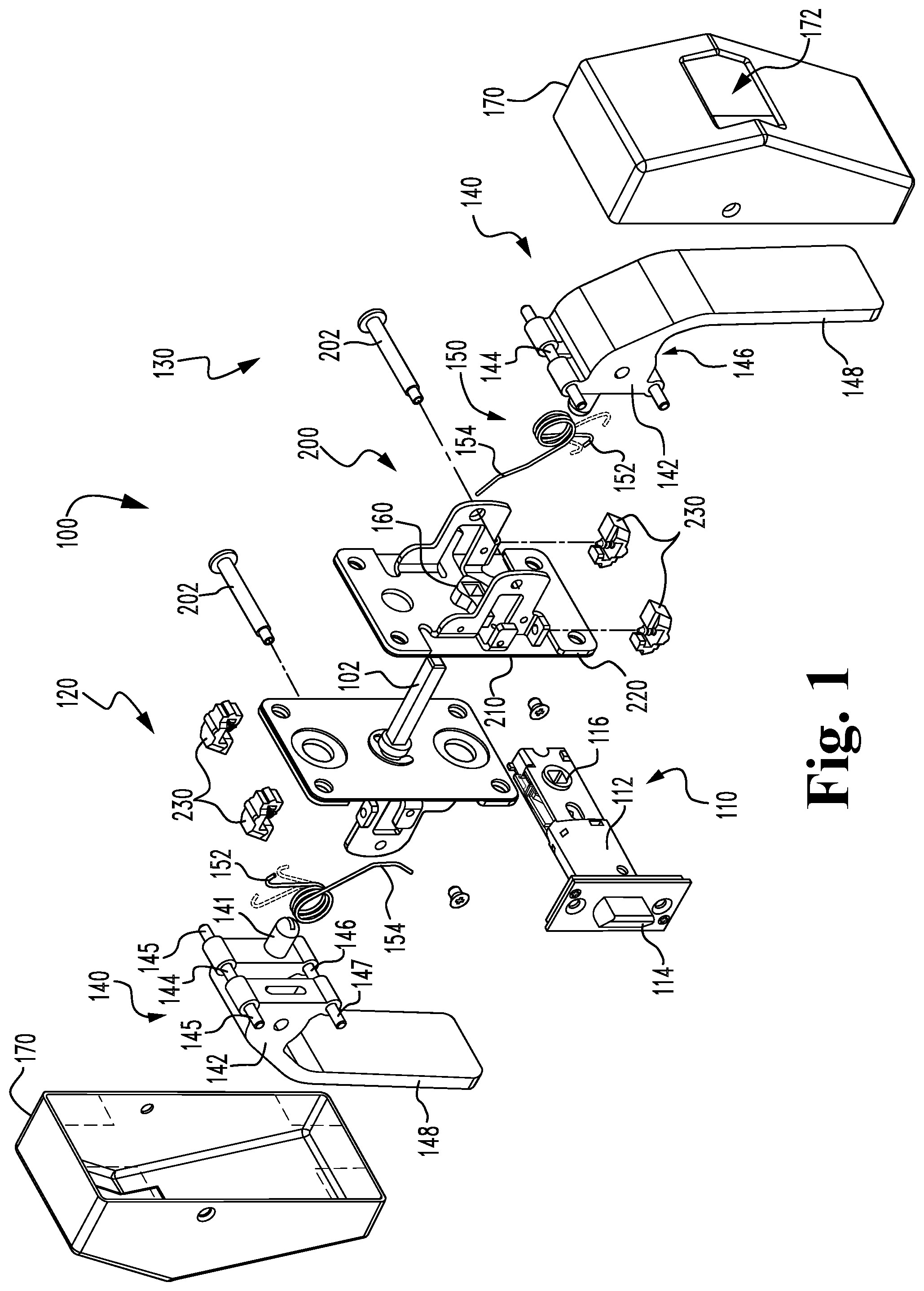 Patent US12312845 Figure 1 – Quiet trim assembly