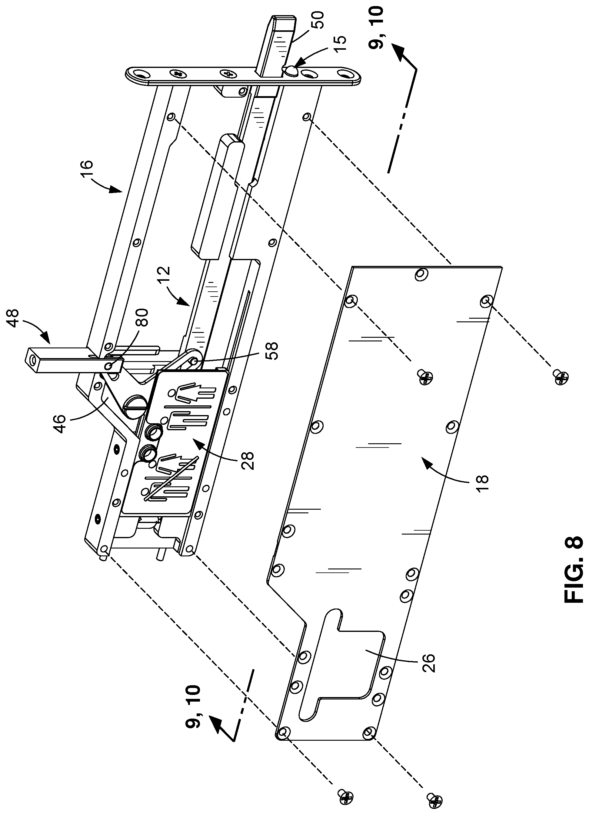 Patent US12312846 Figure 5 – Door locking mechanism