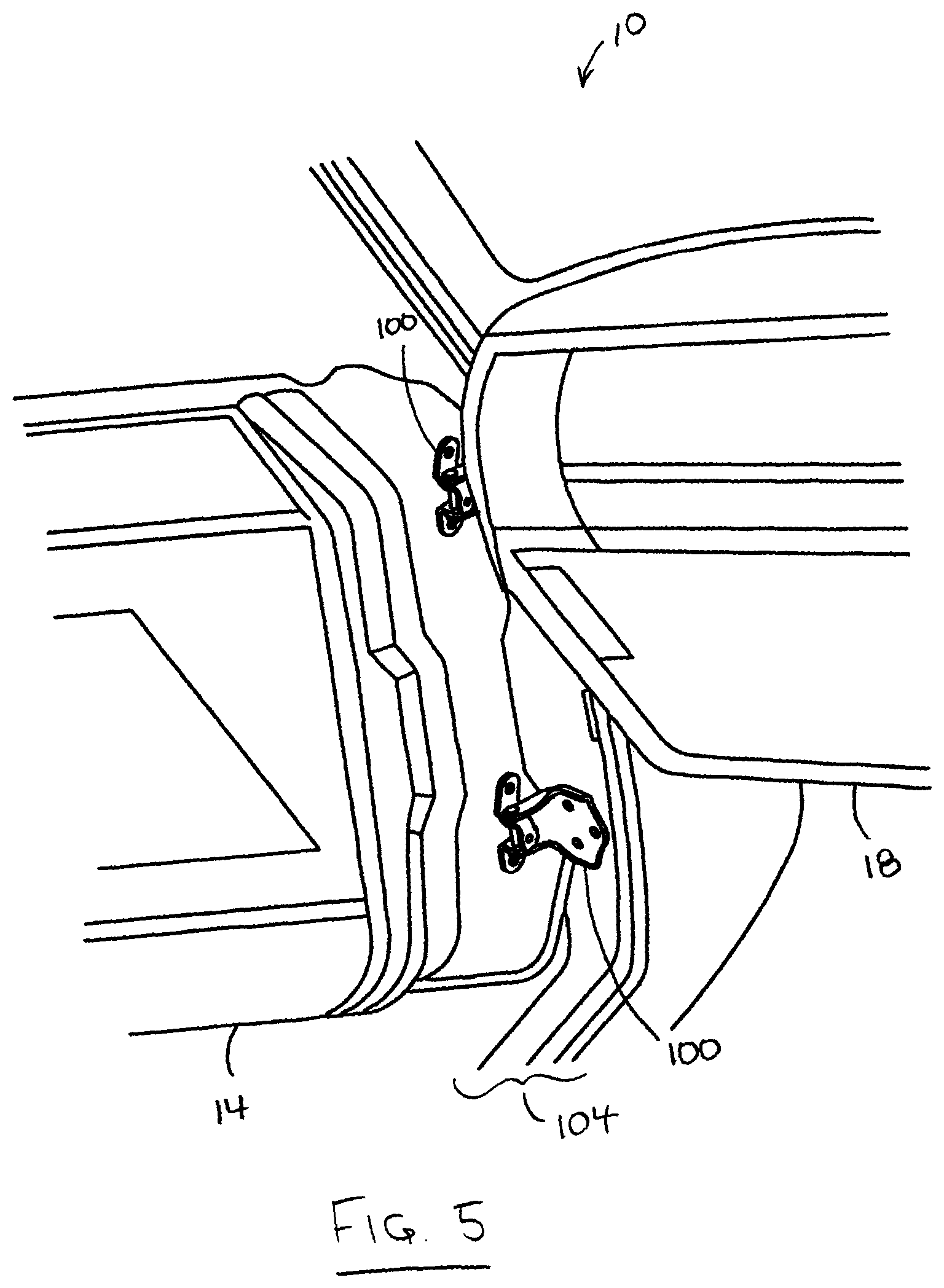 Patent US12312847 Figure 5 – Door hinge with integrated door check