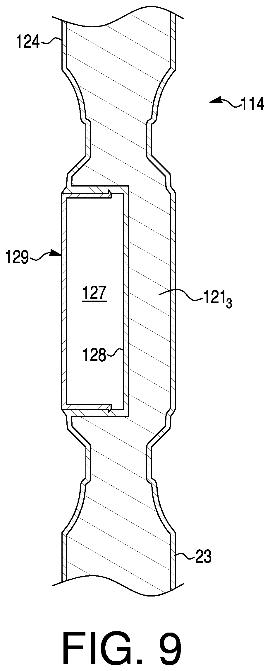 Patent US12312852 Figure 7 – Door assembly with high and low voltage electrical power supplies for integrated electric devices and methods of operating the door