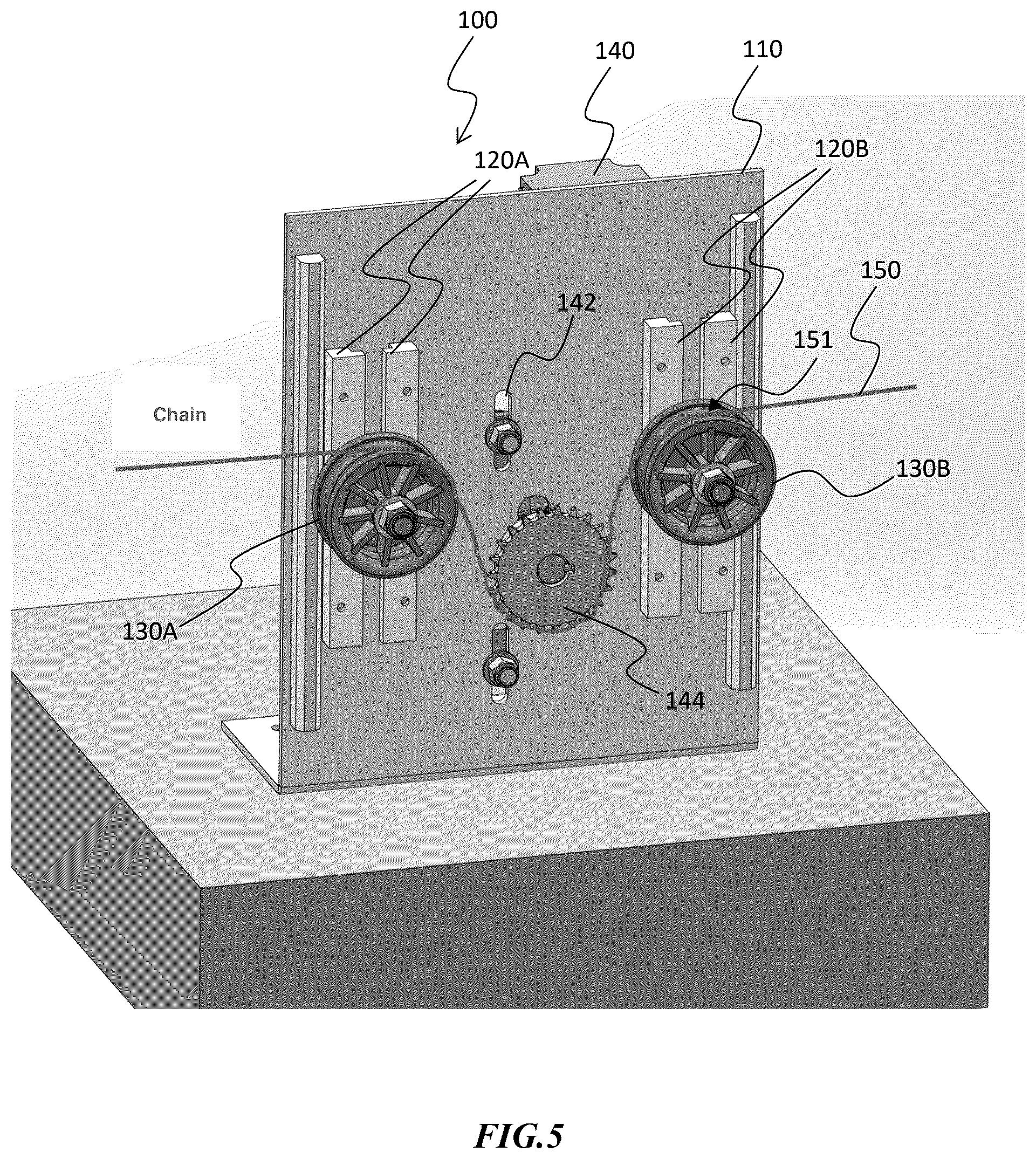 Patent US12312853 Figure 3 – Retrofit gate operator with adjustable idler sprockets