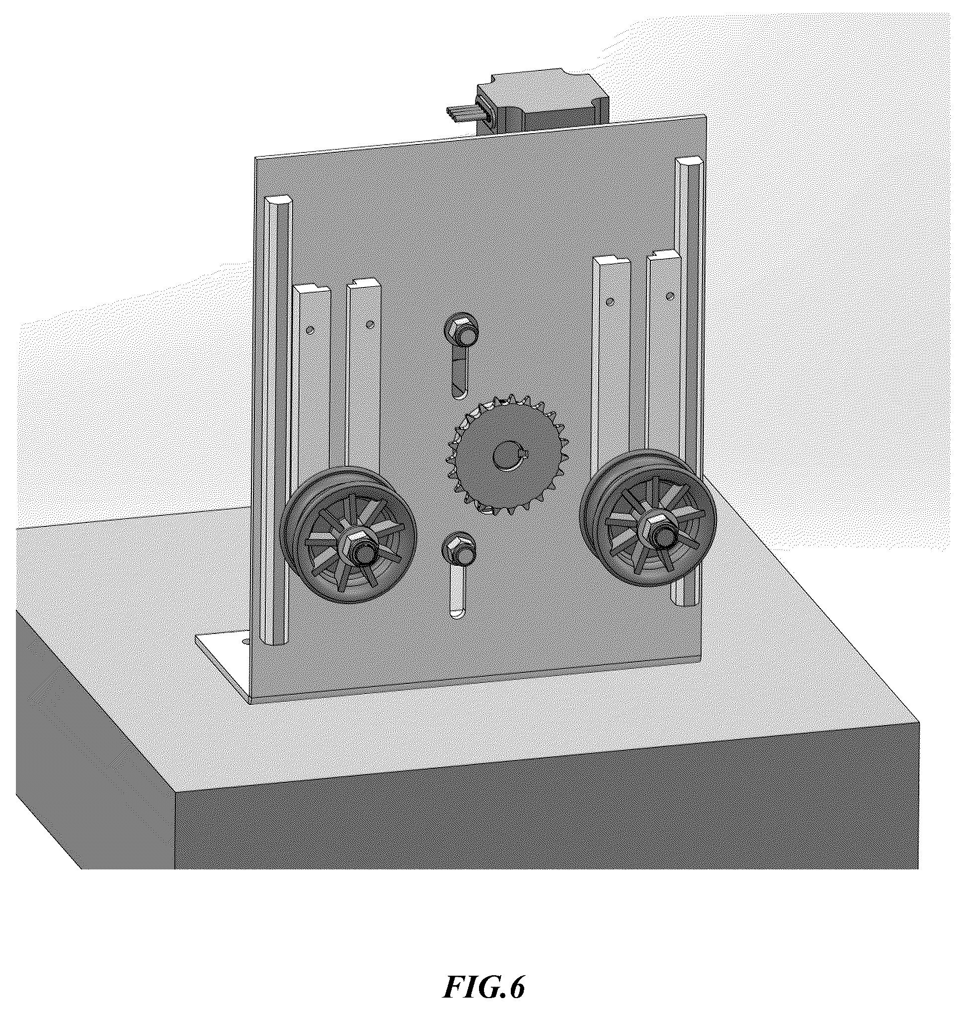 Patent US12312853 Figure 4 – Retrofit gate operator with adjustable idler sprockets