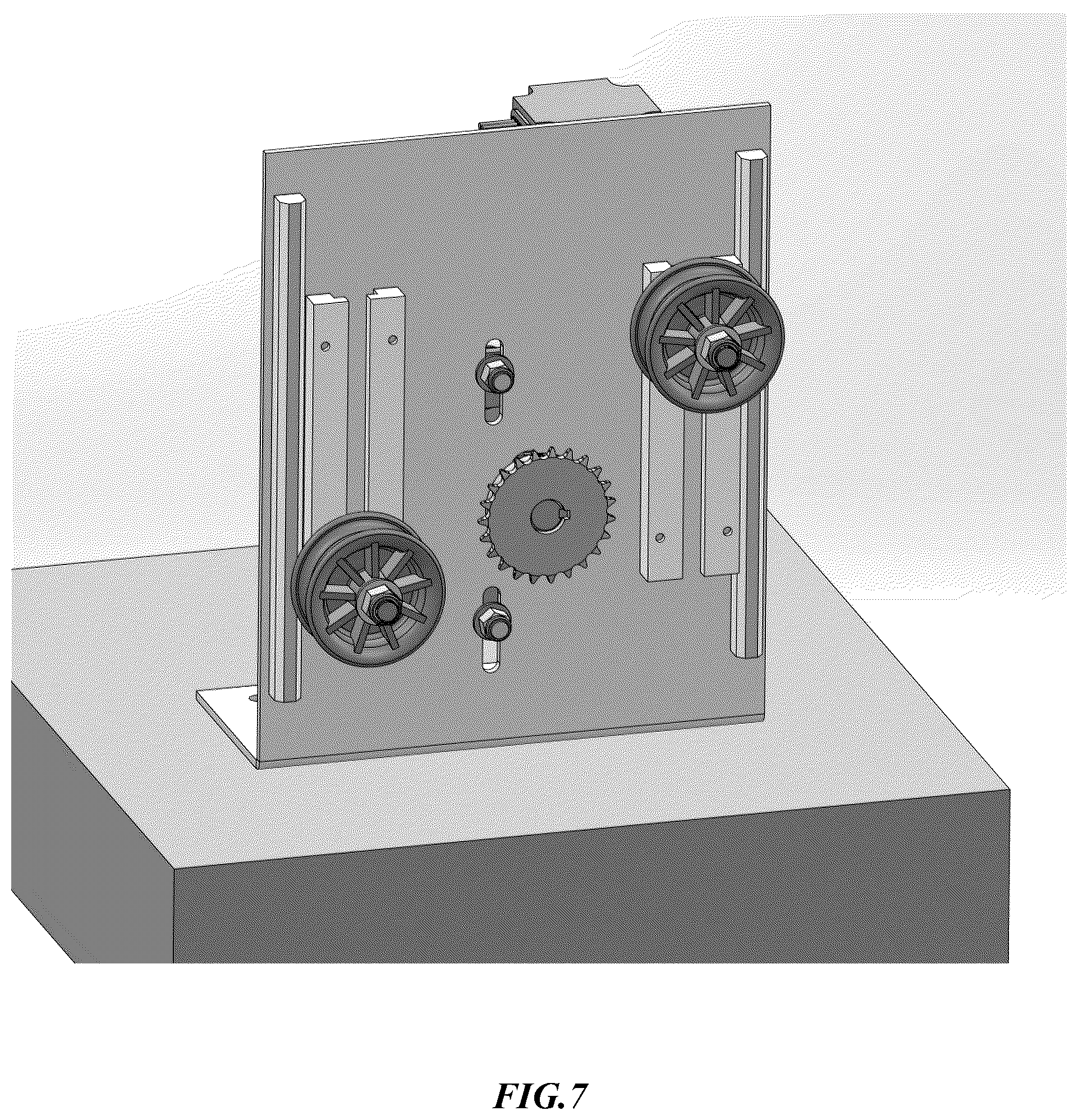 Patent US12312853 Figure 5 – Retrofit gate operator with adjustable idler sprockets