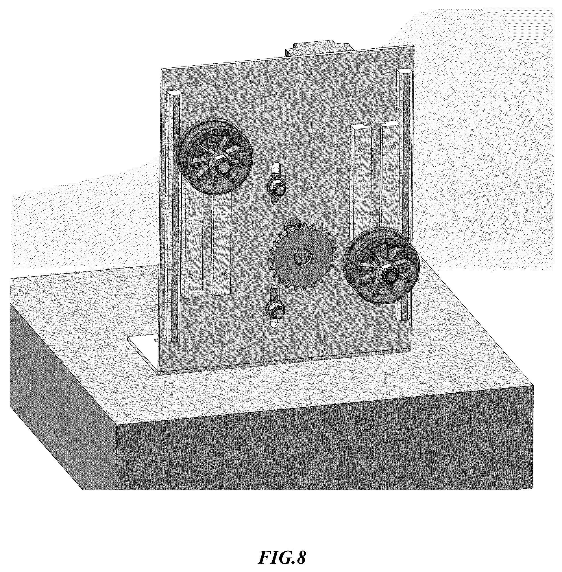 Patent US12312853 Figure 6 – Retrofit gate operator with adjustable idler sprockets