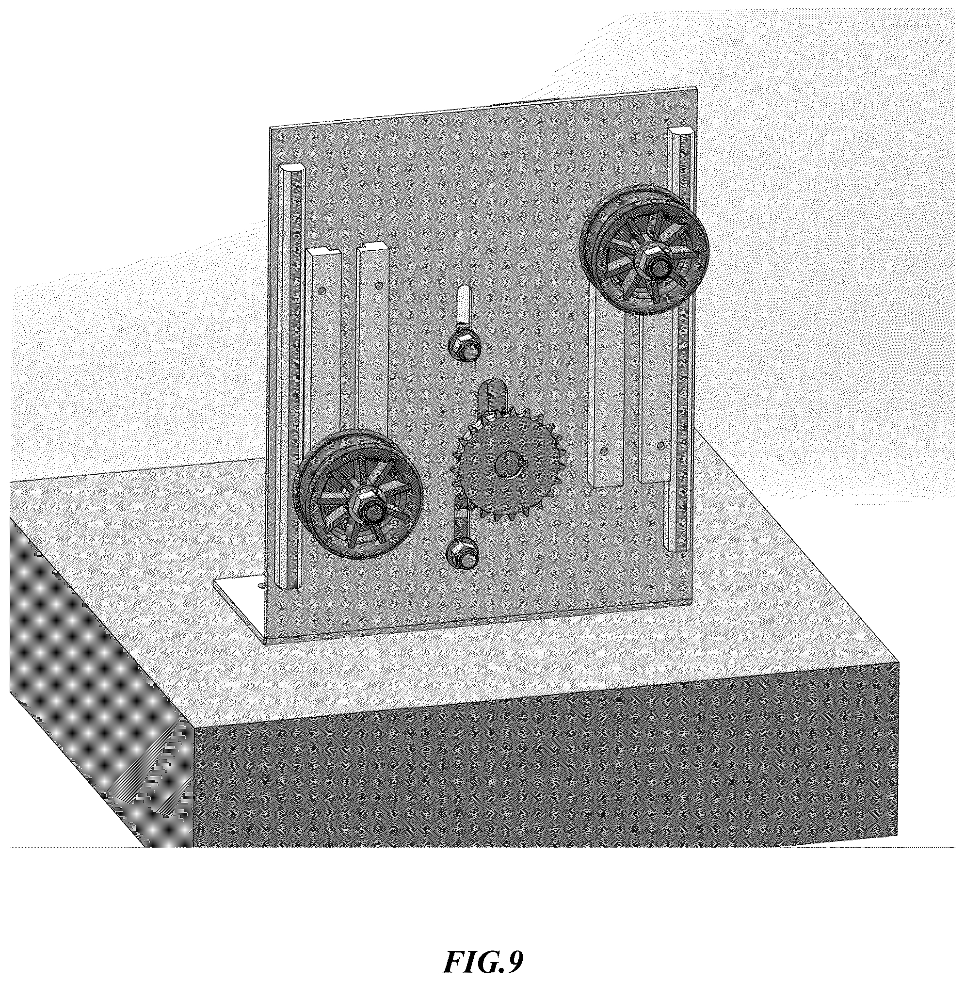 Patent US12312853 Figure 7 – Retrofit gate operator with adjustable idler sprockets