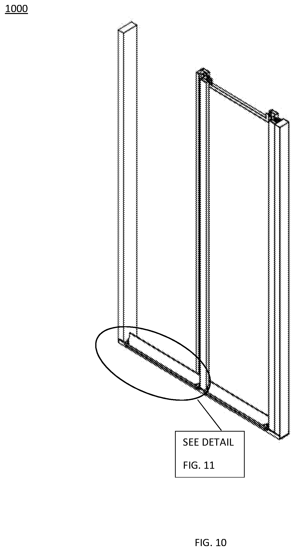Patent US12312859 Figure 8 – Sliding glass door wedge