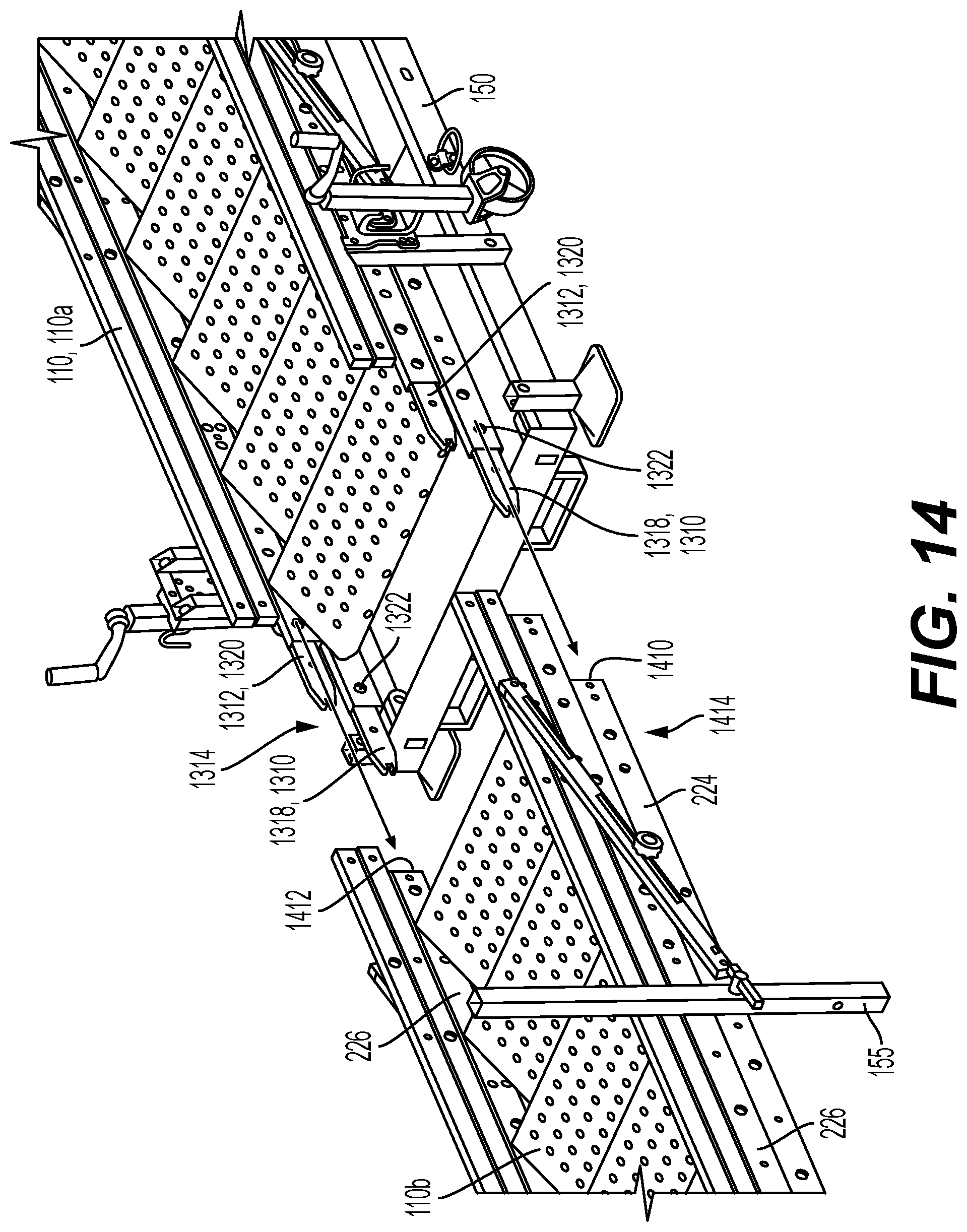 Patent US12312863 Figure 14 – Method of assembling a modular ladder system