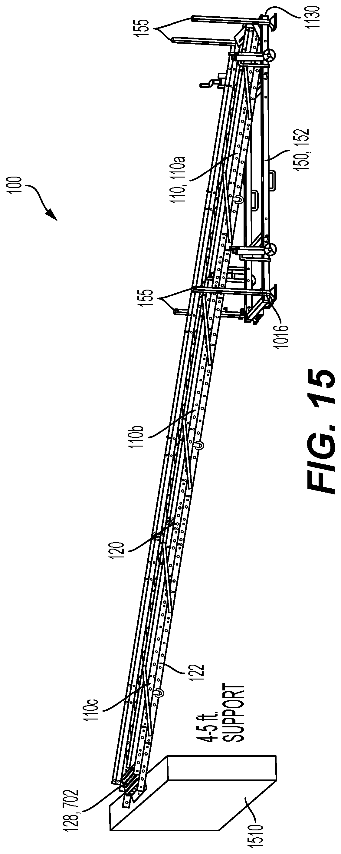 Patent US12312863 Figure 15 – Method of assembling a modular ladder system