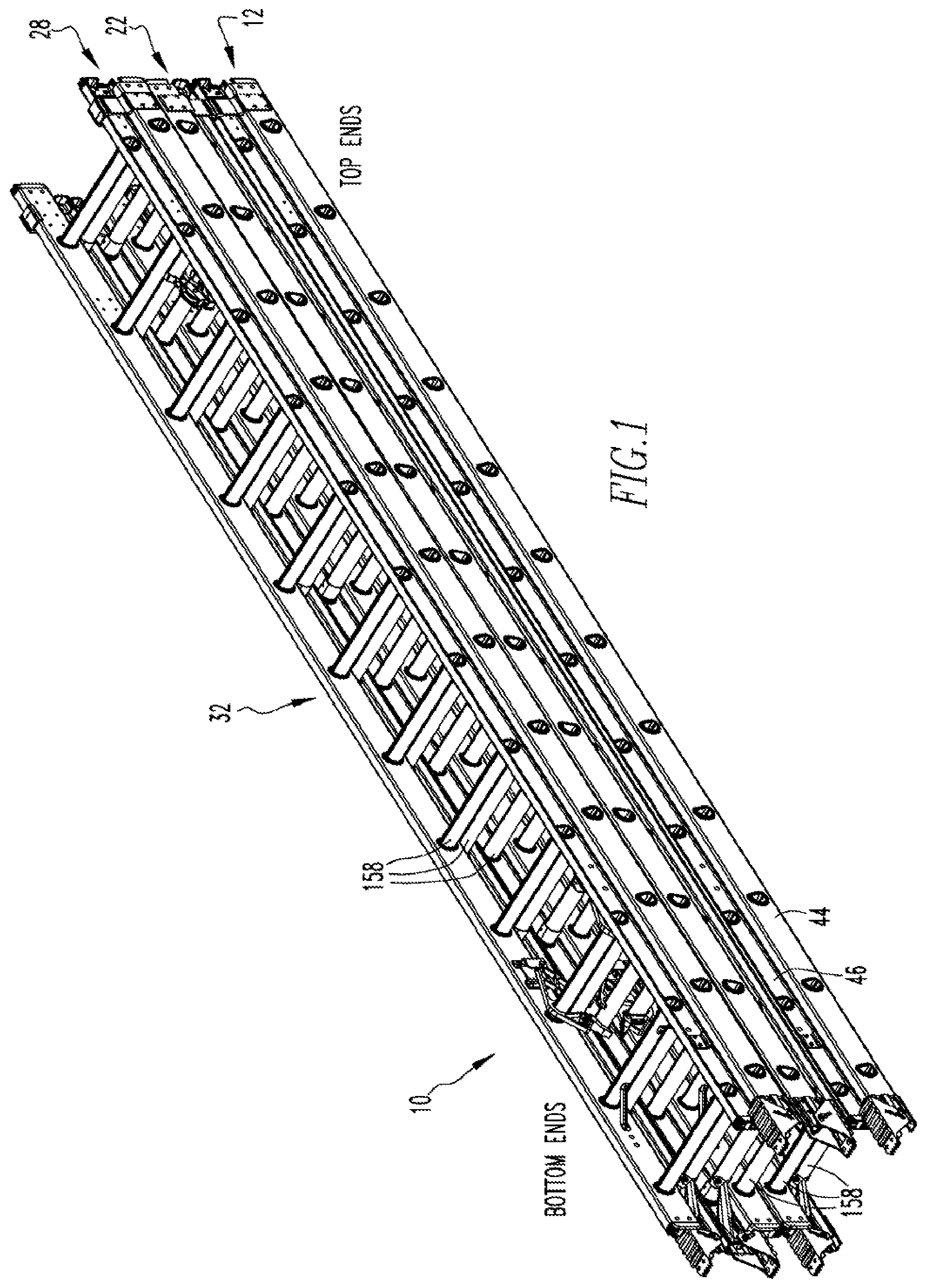 Patent US12312865 Figure 1 – Interlocking ladders and components thereof