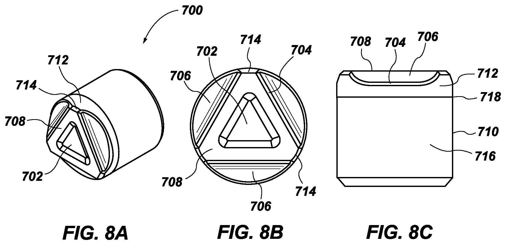 Patent US12312867 Figure 8 – Cutting element with improved mechanical efficiency