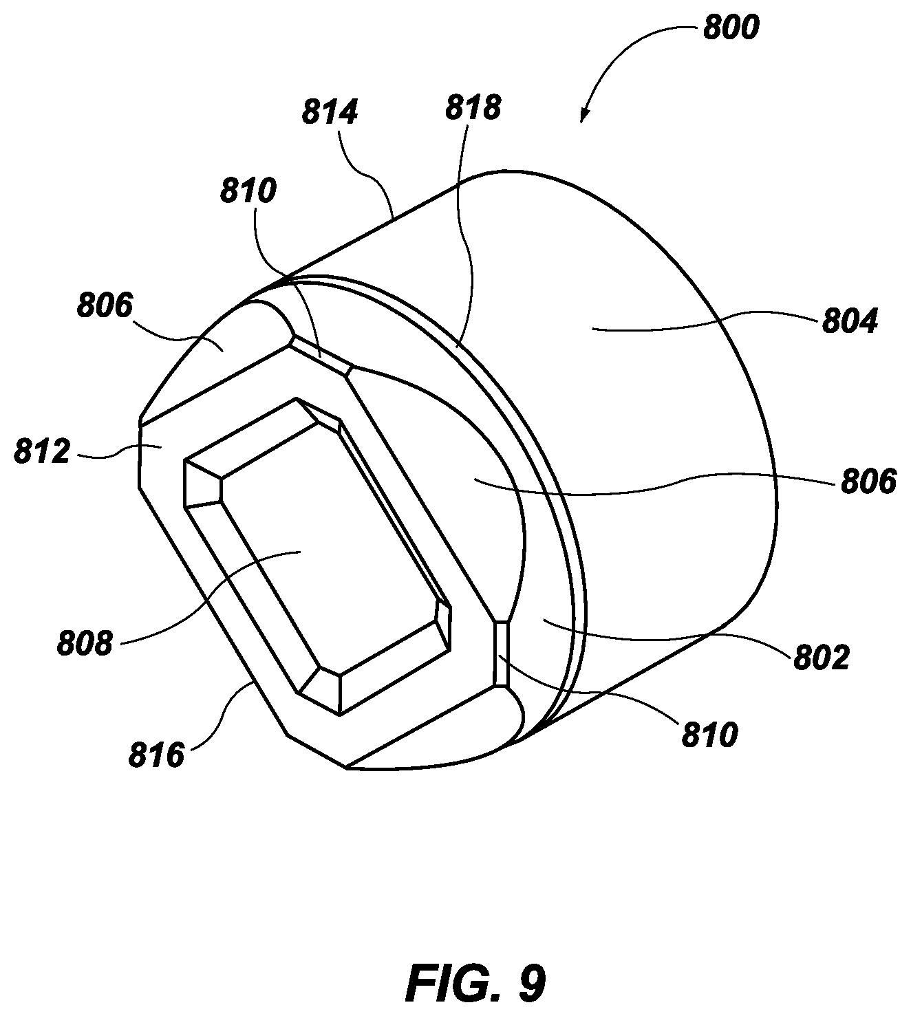 Patent US12312867 Figure 9 – Cutting element with improved mechanical efficiency