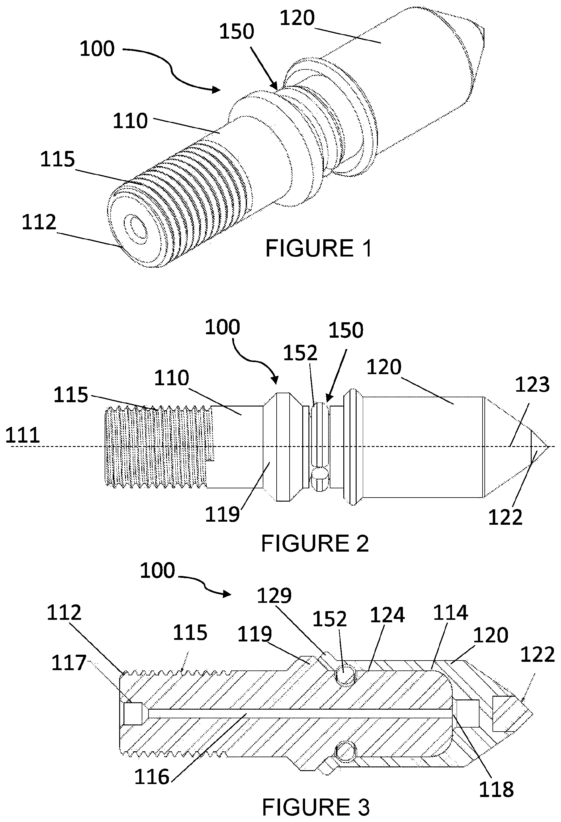 Patent US12312868 Figure 1 – Drill bit for boring earth and other hard materials