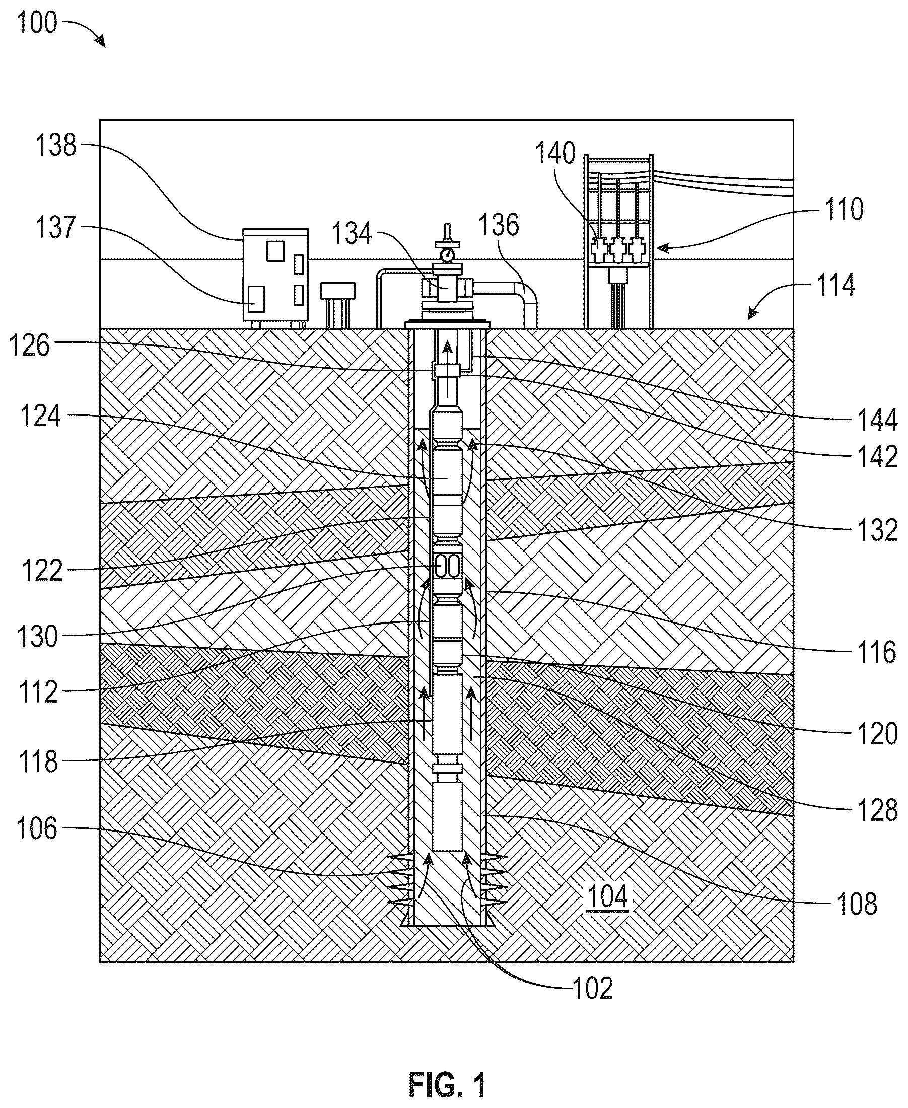 Patent US12312870 Figure 1 – Split downhole transformer for high power applications