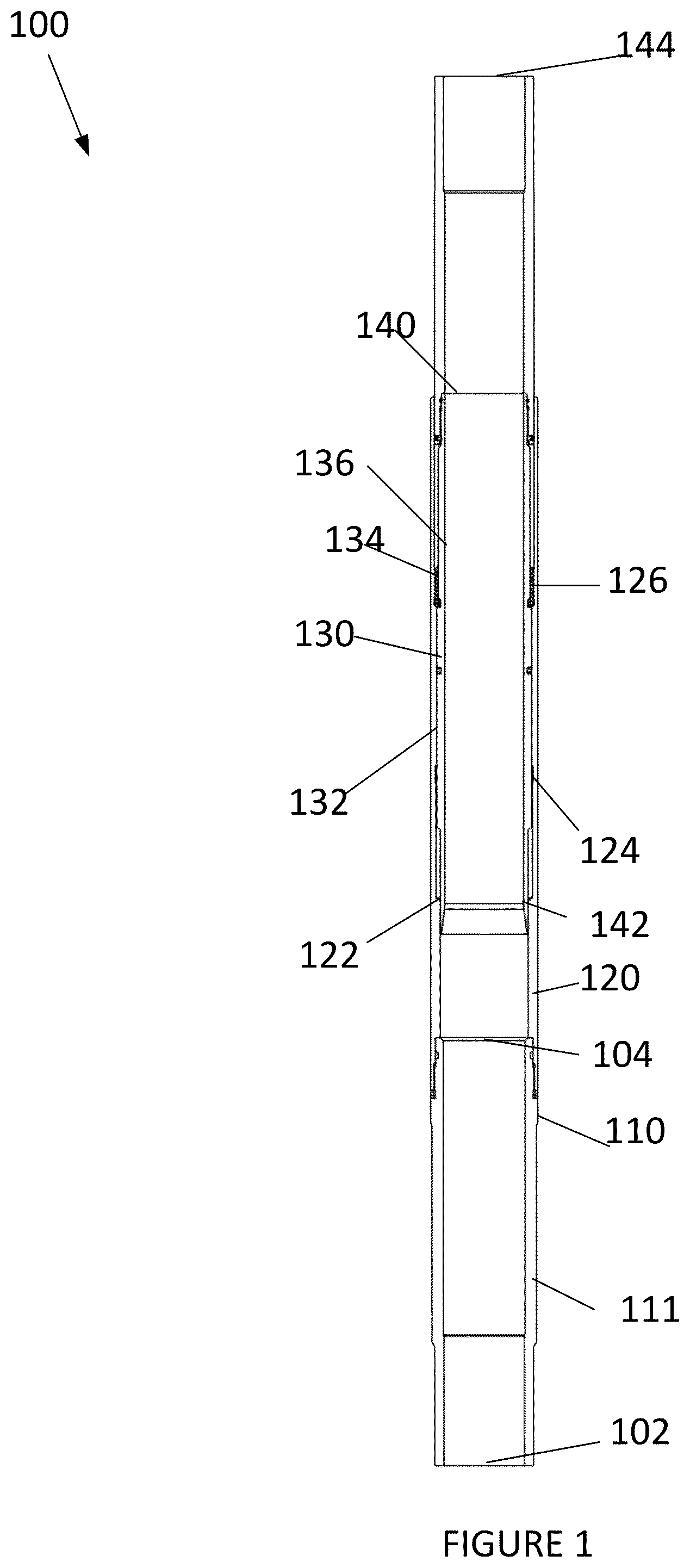 Patent US12312871 Figure 1 – Interventionless methods and systems for testing a liner top