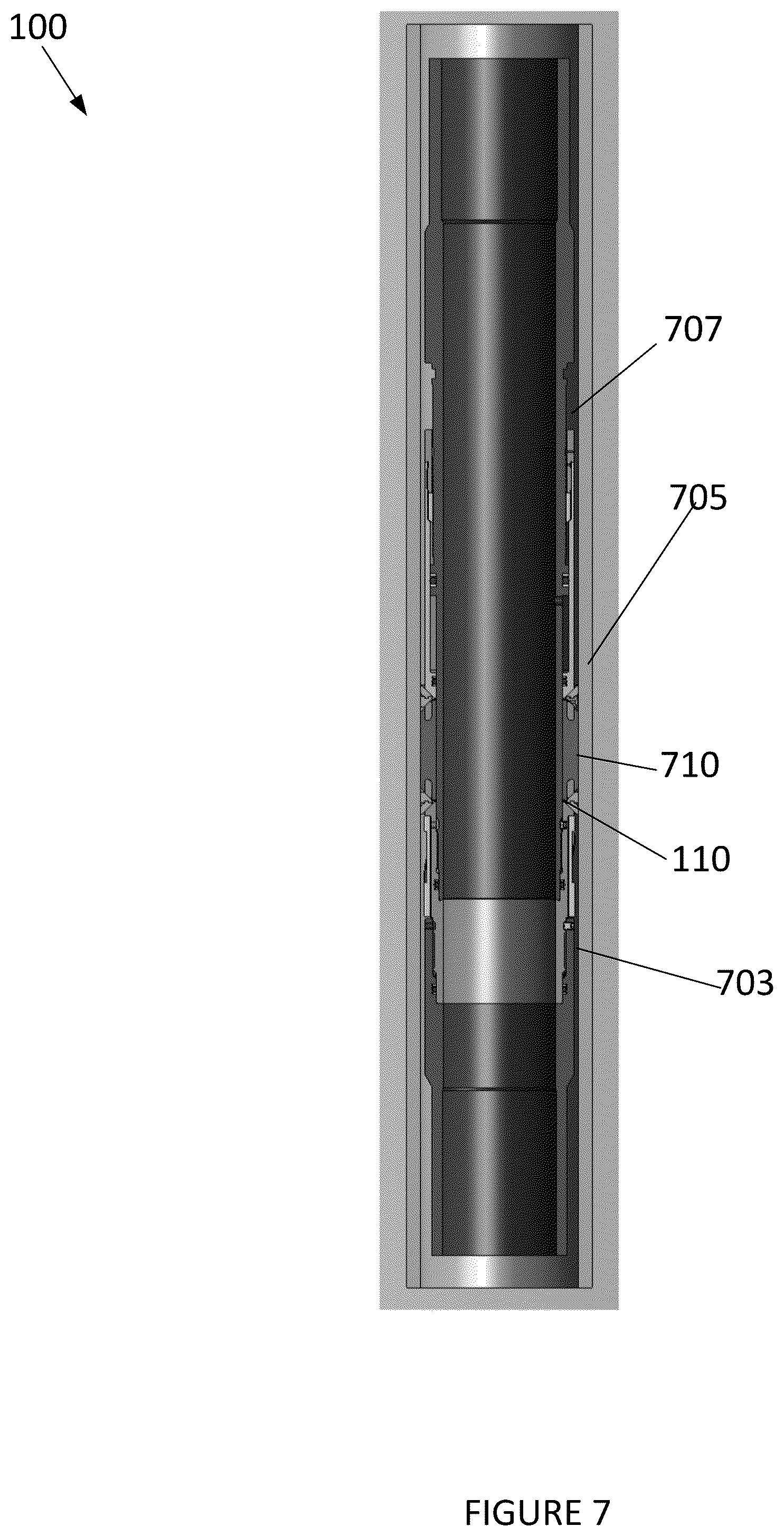 Patent US12312871 Figure 7 – Interventionless methods and systems for testing a liner top