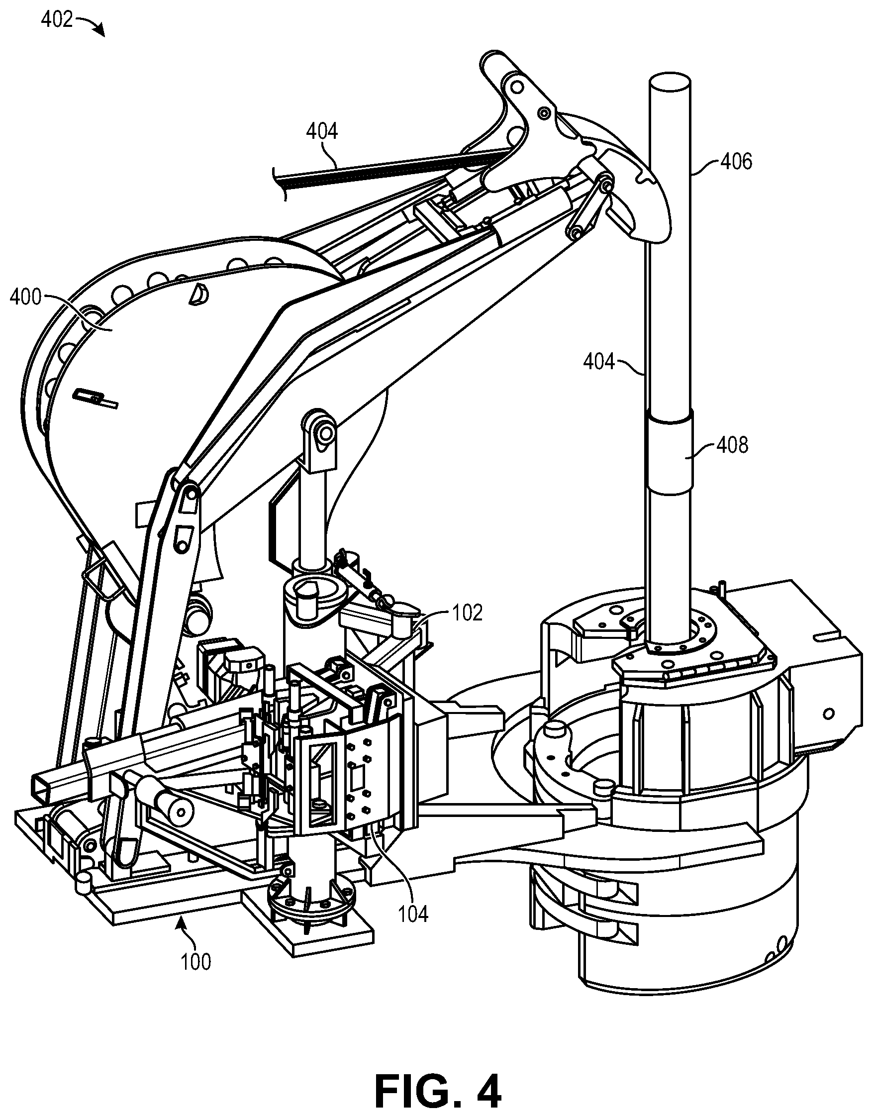 Patent US12312872 Figure 7 – Remote control line clamp installation system
