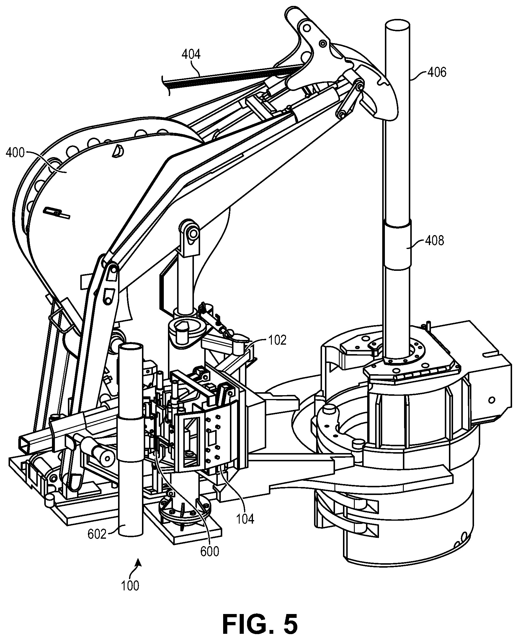 Patent US12312872 Figure 8 – Remote control line clamp installation system
