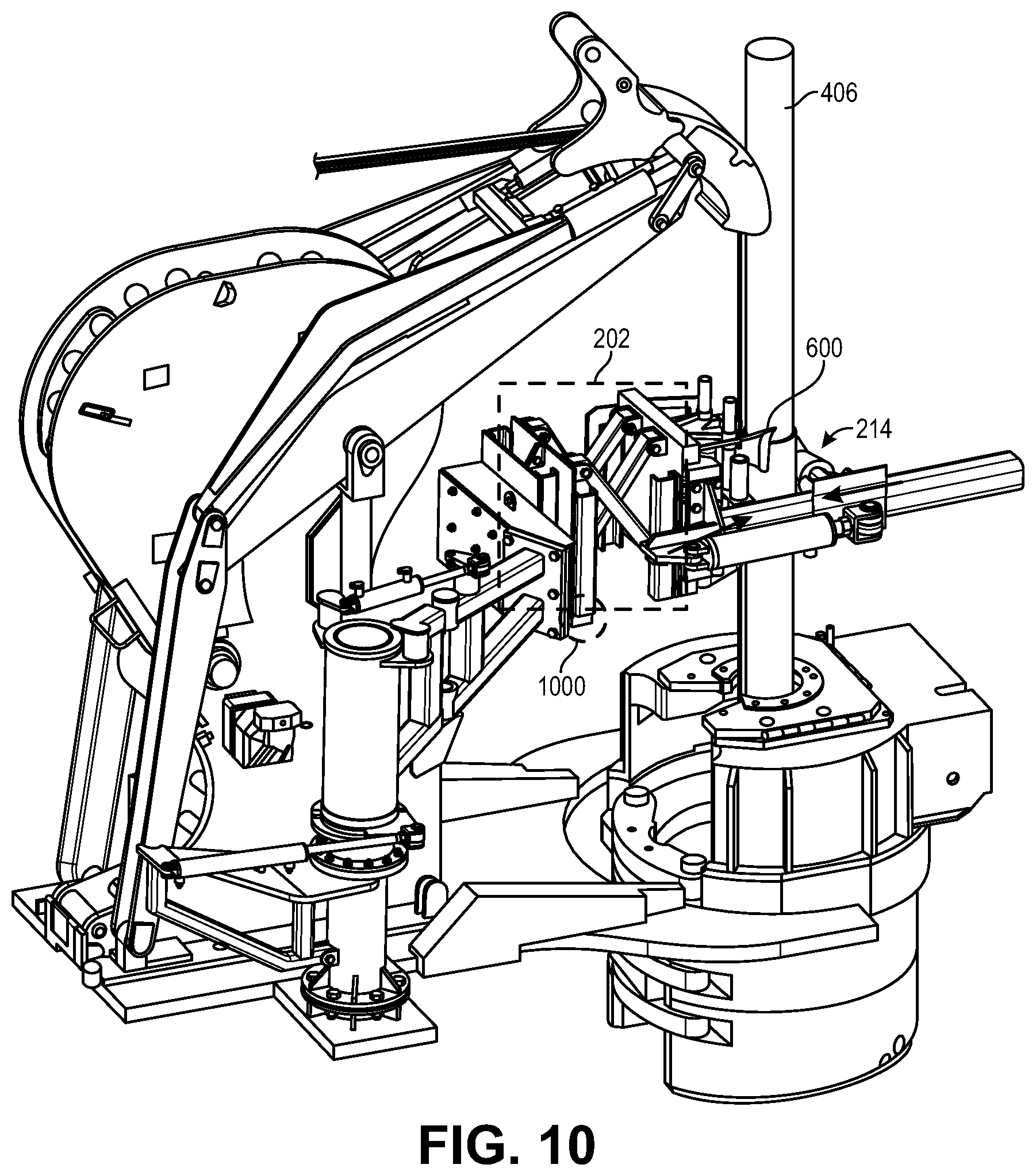 Patent US12312872 Figure 15 – Remote control line clamp installation system