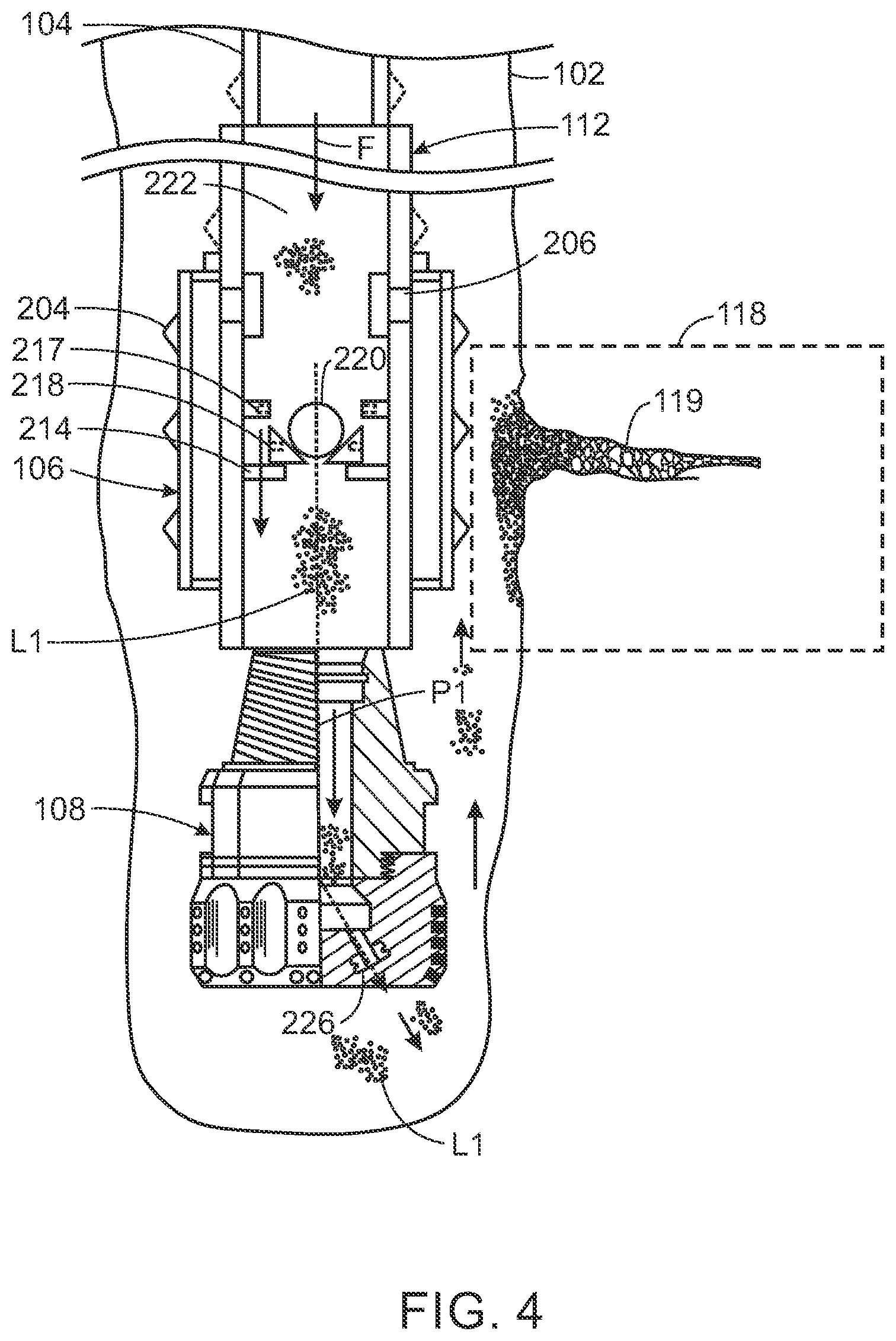 Patent US12312885 Figure 4 – Reducing fluid loss with lost circulation materials