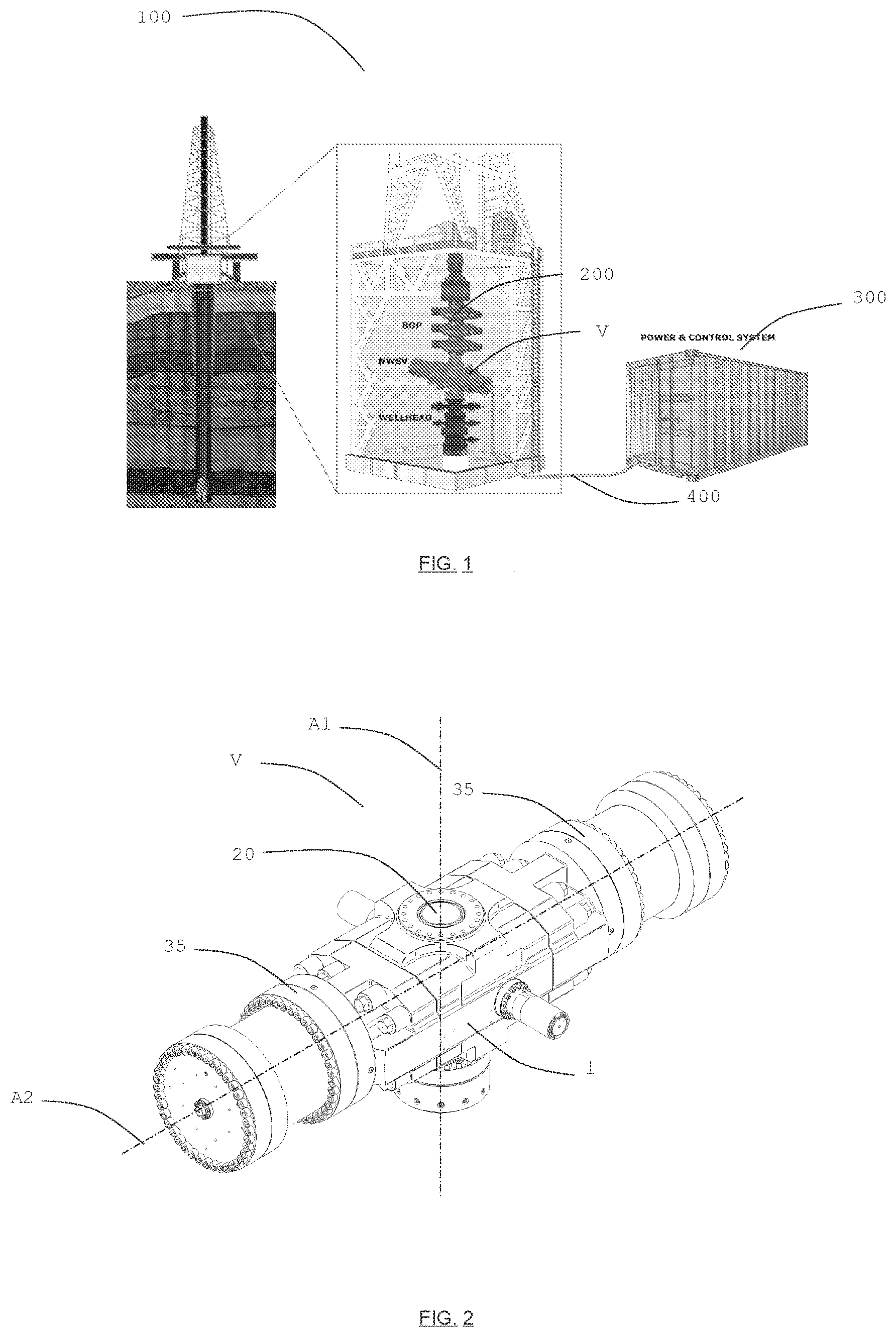 Patent US12312896 Figure 1 – Valve and method for closing extraction wells under emergency conditions