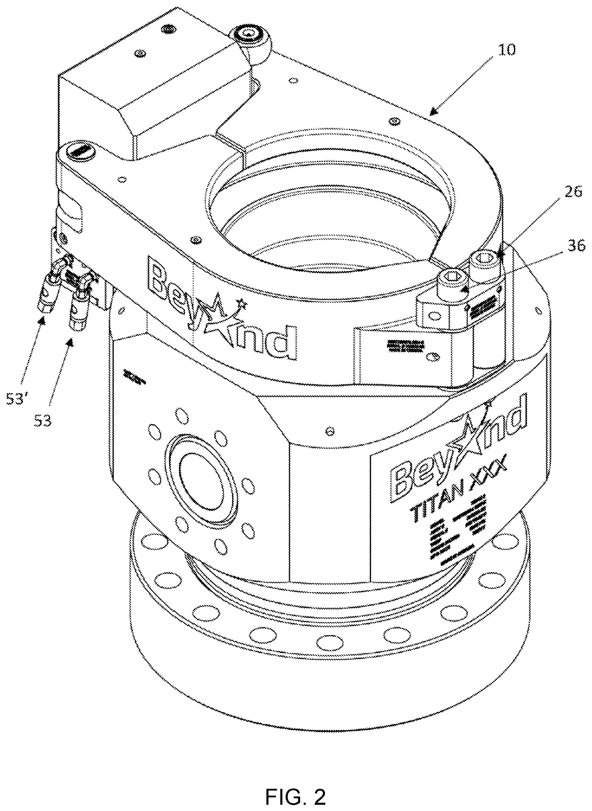 Patent US12312899 Figure 2 – Powered clamp assembly