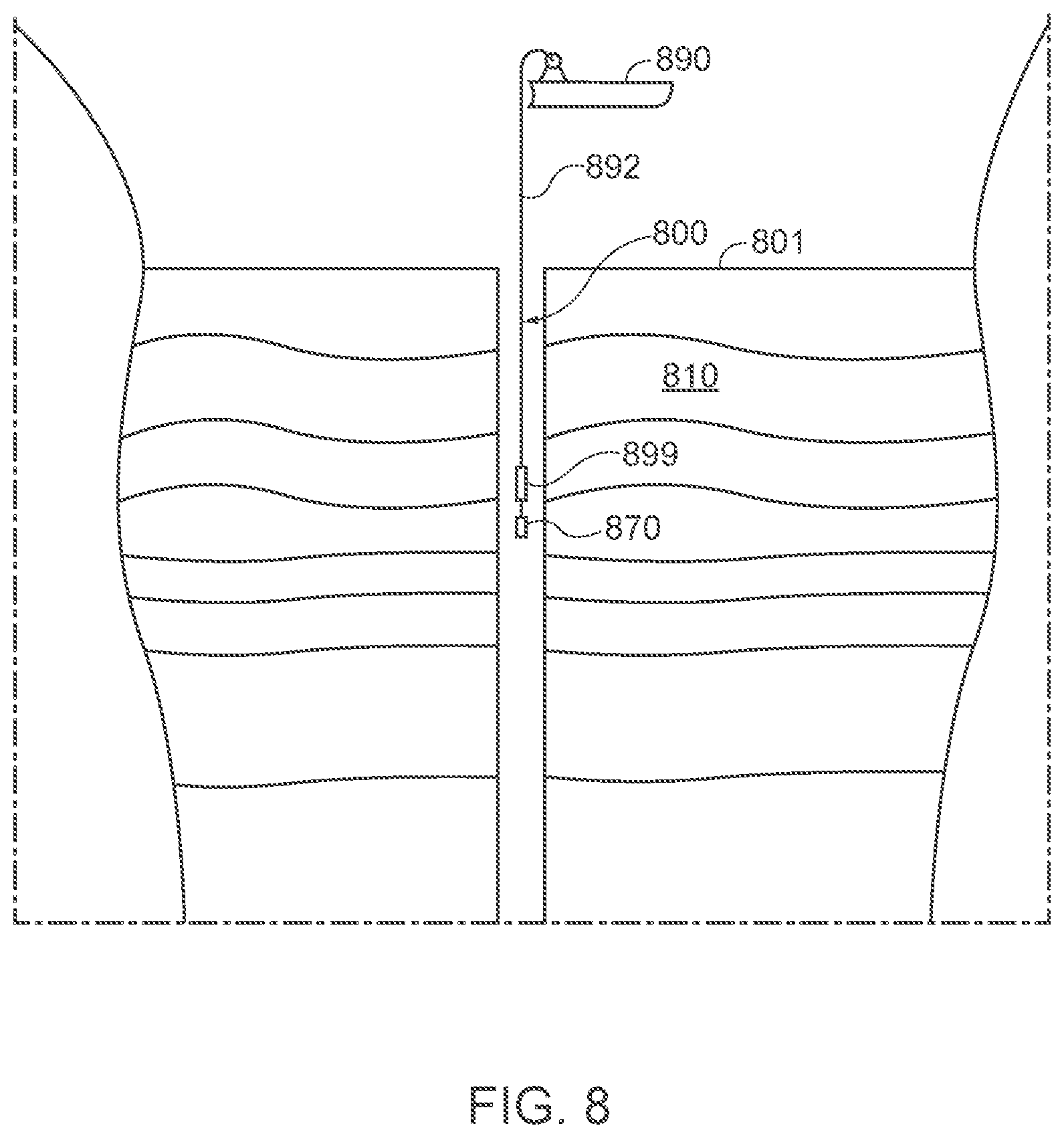 Patent US12312905 Figure 8 – Methods, apparatus and systems for creating wellbore plugs for abandoned wells