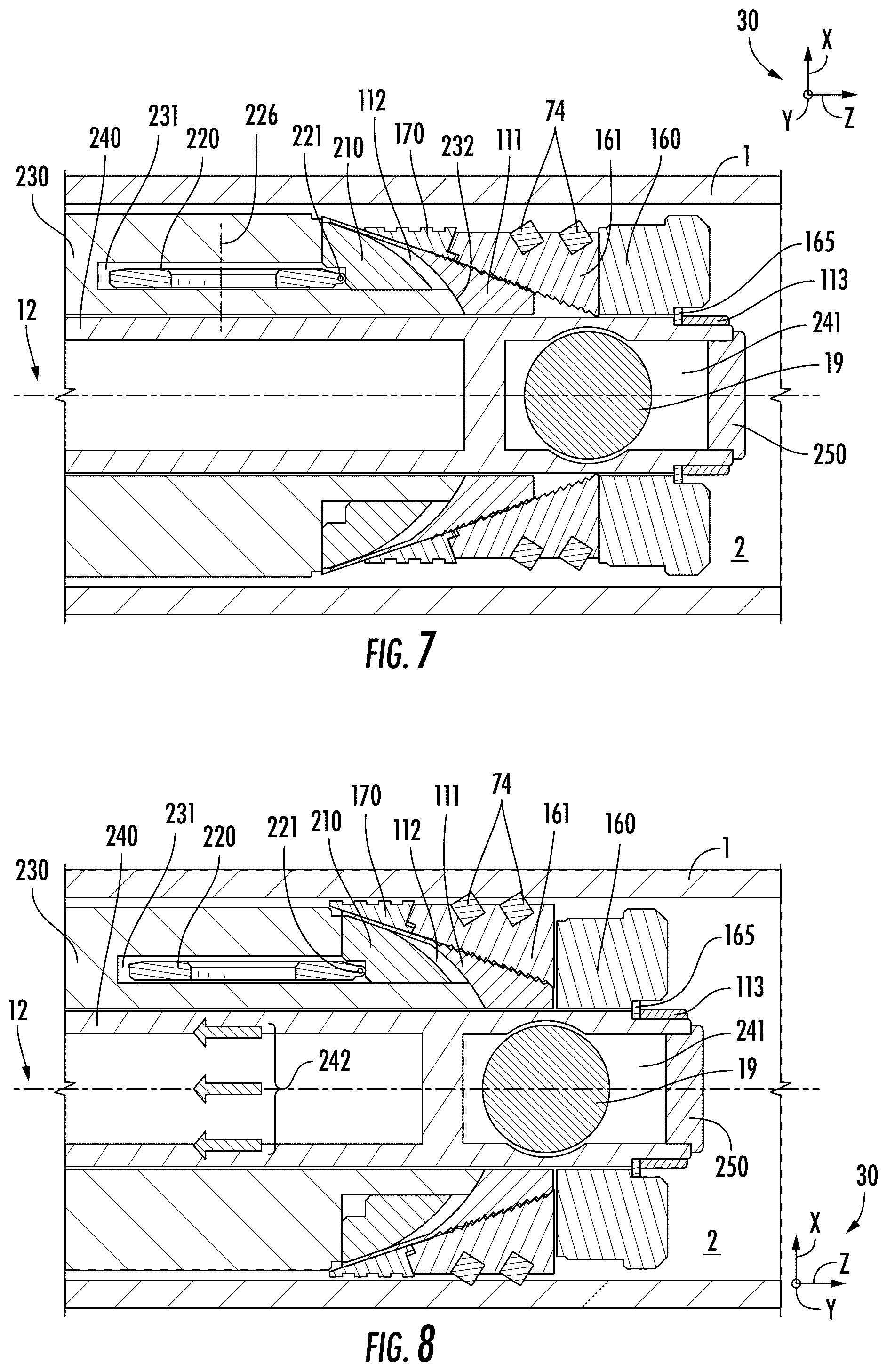 Patent US12312907 Figure 5 – Method and apparatus for a plug with a retractable pivoting mechanism for untethered object