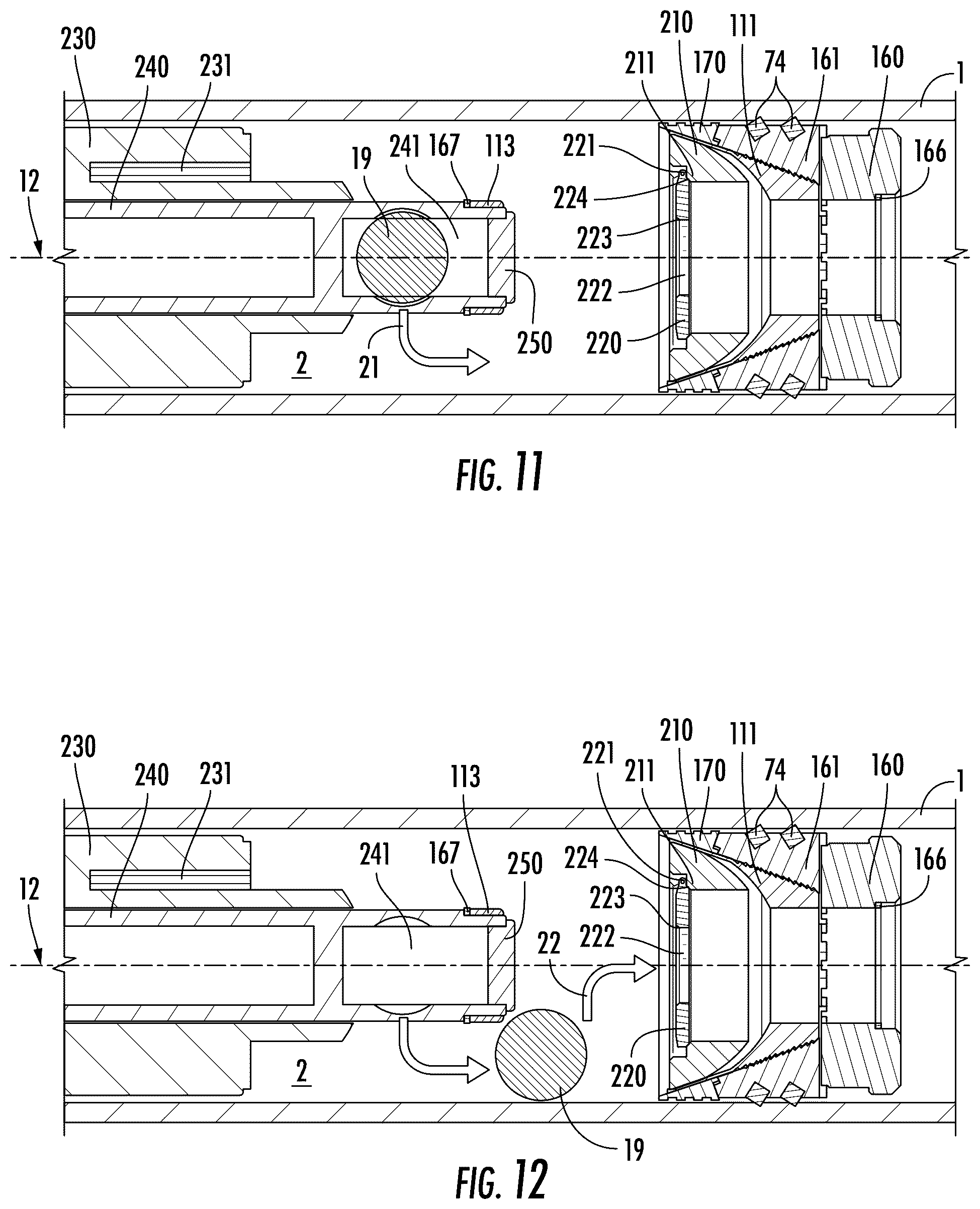 Patent US12312907 Figure 7 – Method and apparatus for a plug with a retractable pivoting mechanism for untethered object