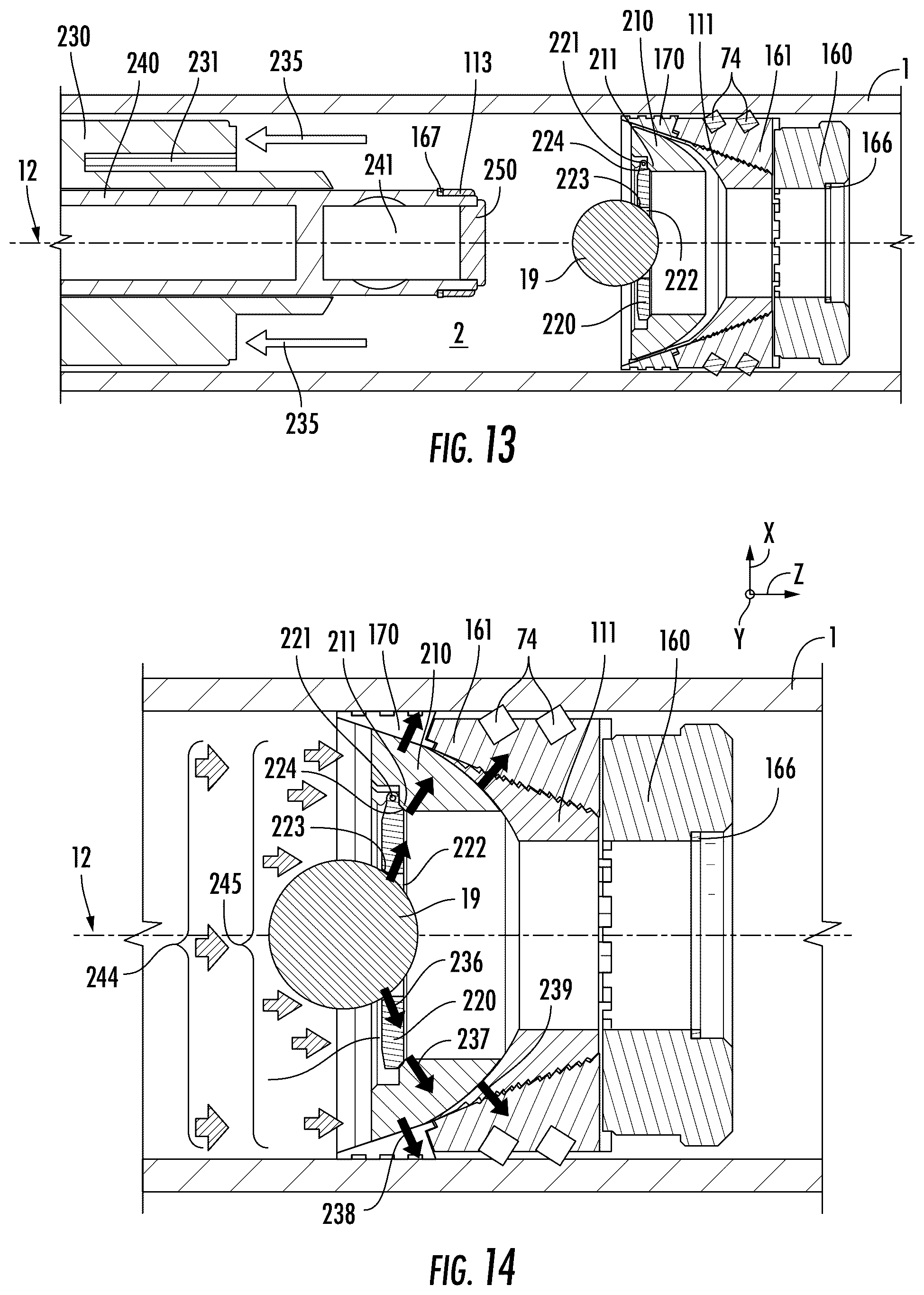 Patent US12312907 Figure 8 – Method and apparatus for a plug with a retractable pivoting mechanism for untethered object