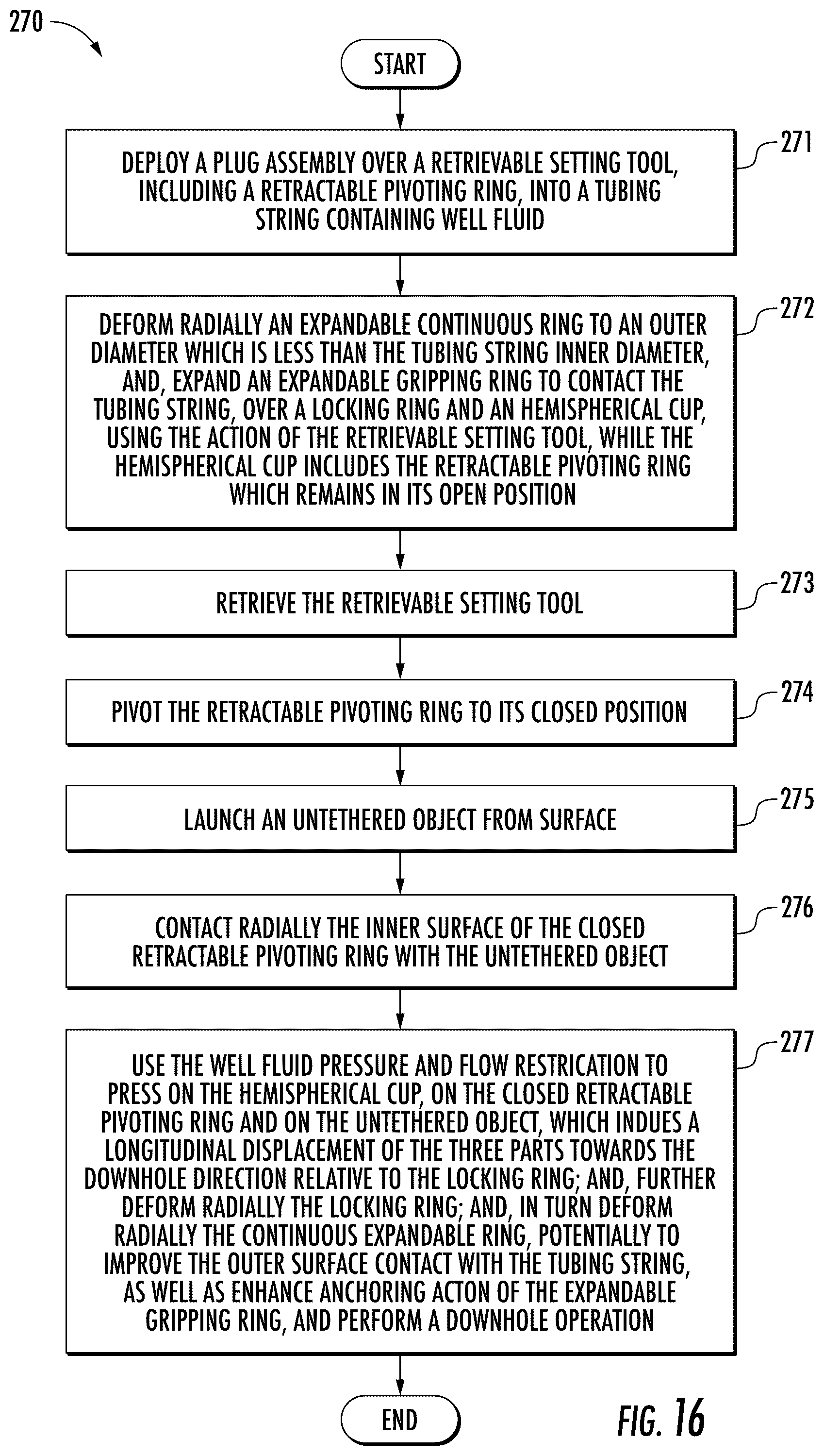Patent US12312907 Figure 10 – Method and apparatus for a plug with a retractable pivoting mechanism for untethered object