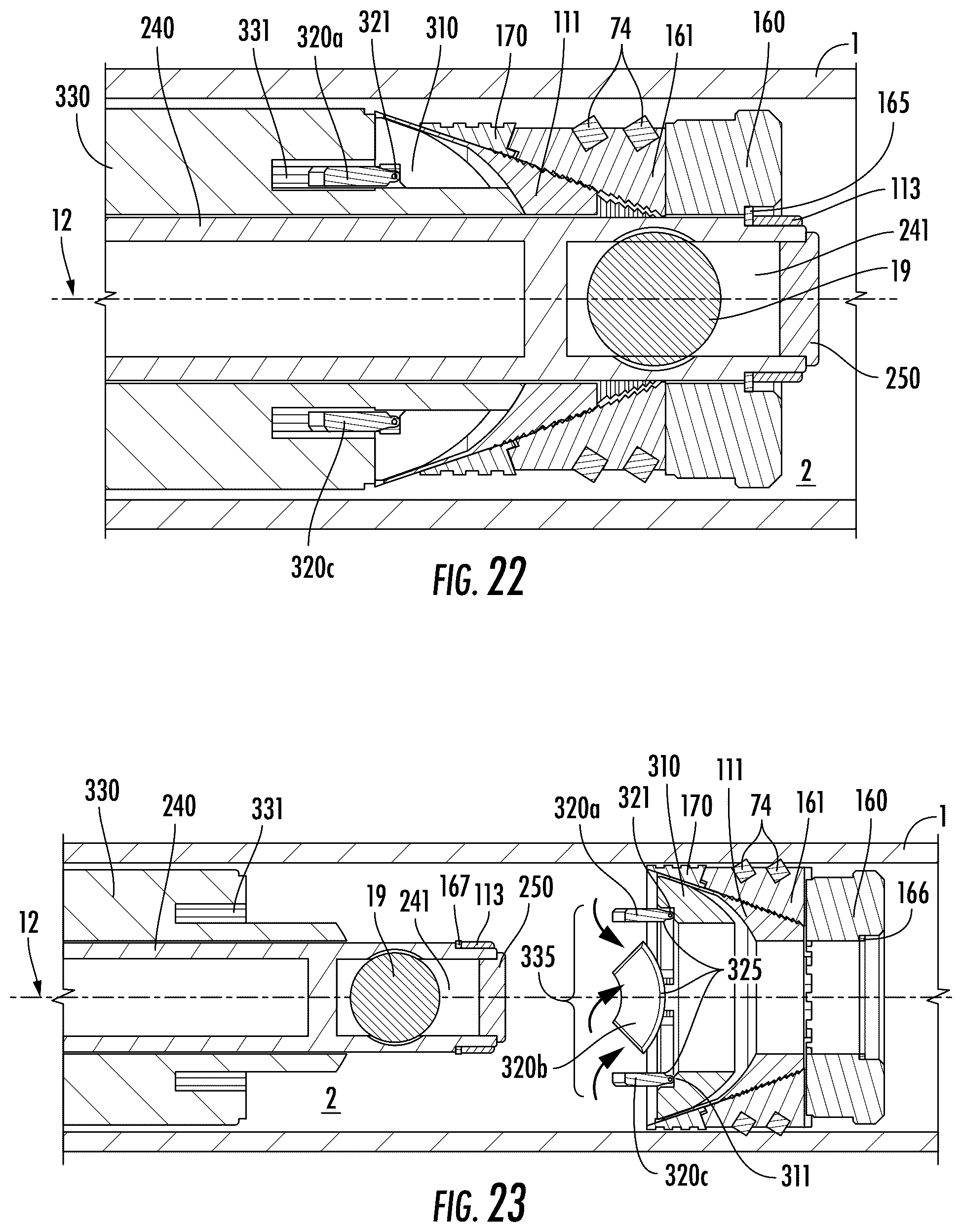 Patent US12312907 Figure 14 – Method and apparatus for a plug with a retractable pivoting mechanism for untethered object