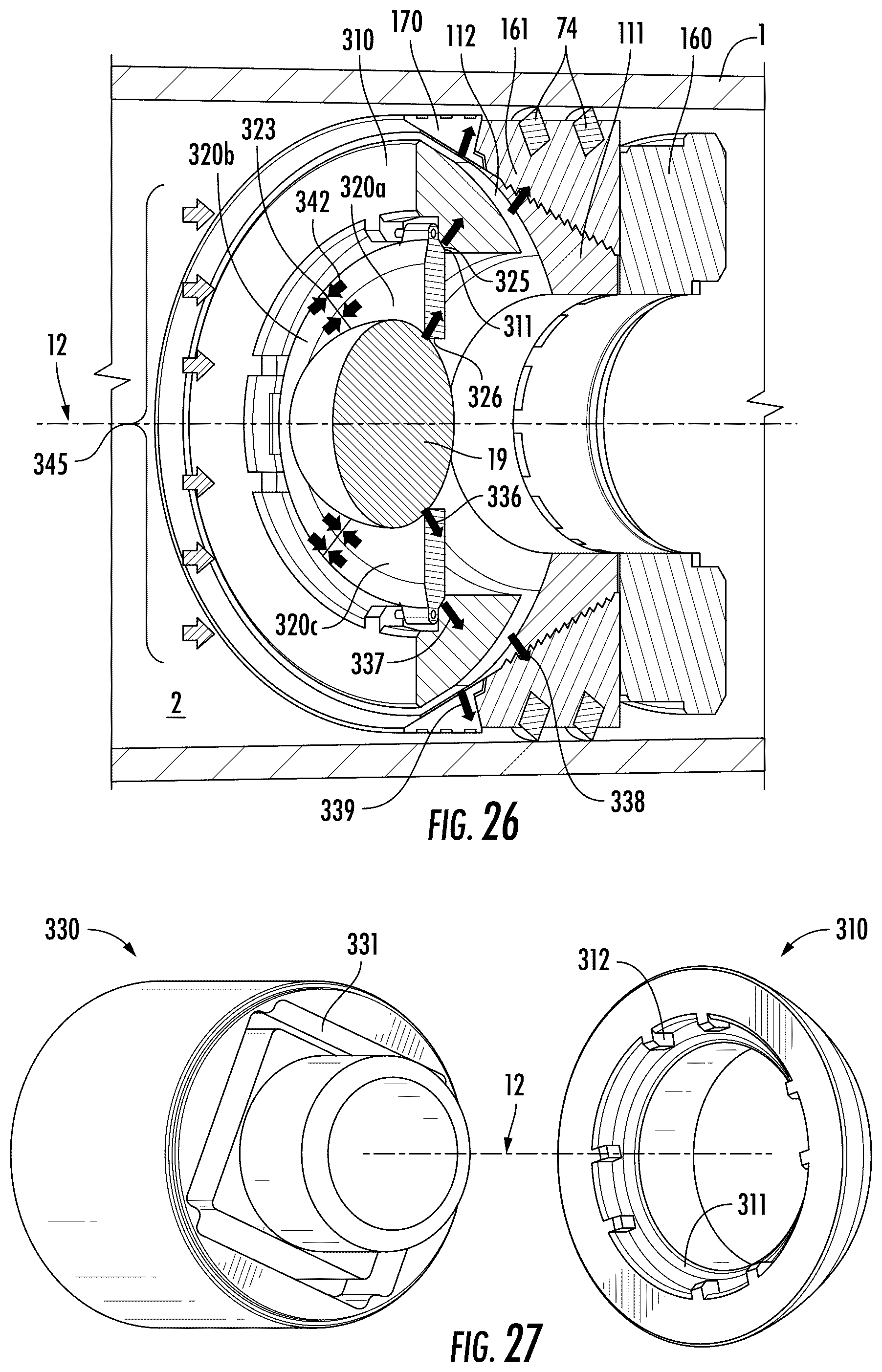 Patent US12312907 Figure 16 – Method and apparatus for a plug with a retractable pivoting mechanism for untethered object