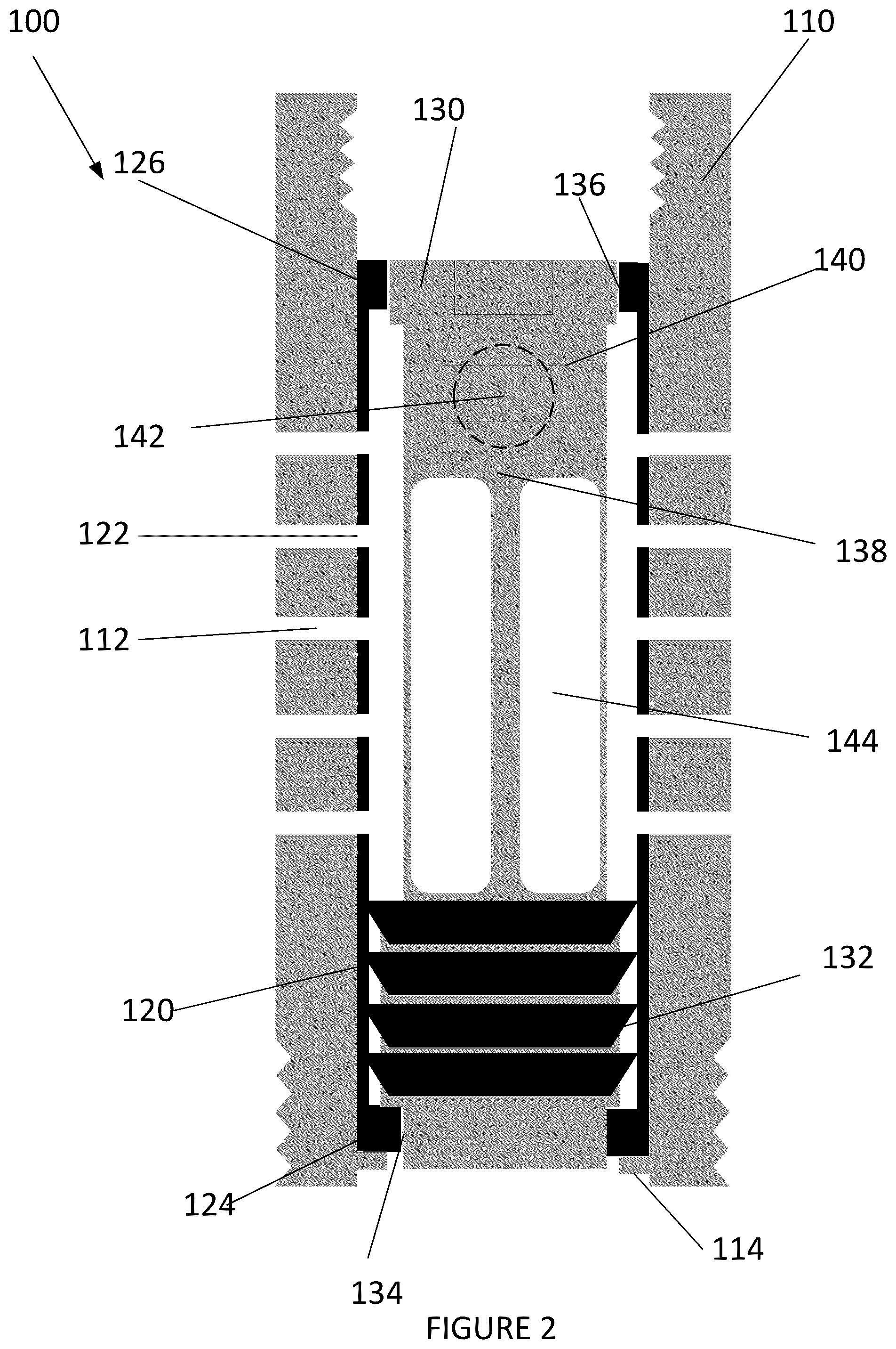 Patent US12312908 Figure 2 – Methods and systems associated with converting landing collar to hybrid landing collar and toe sleeve