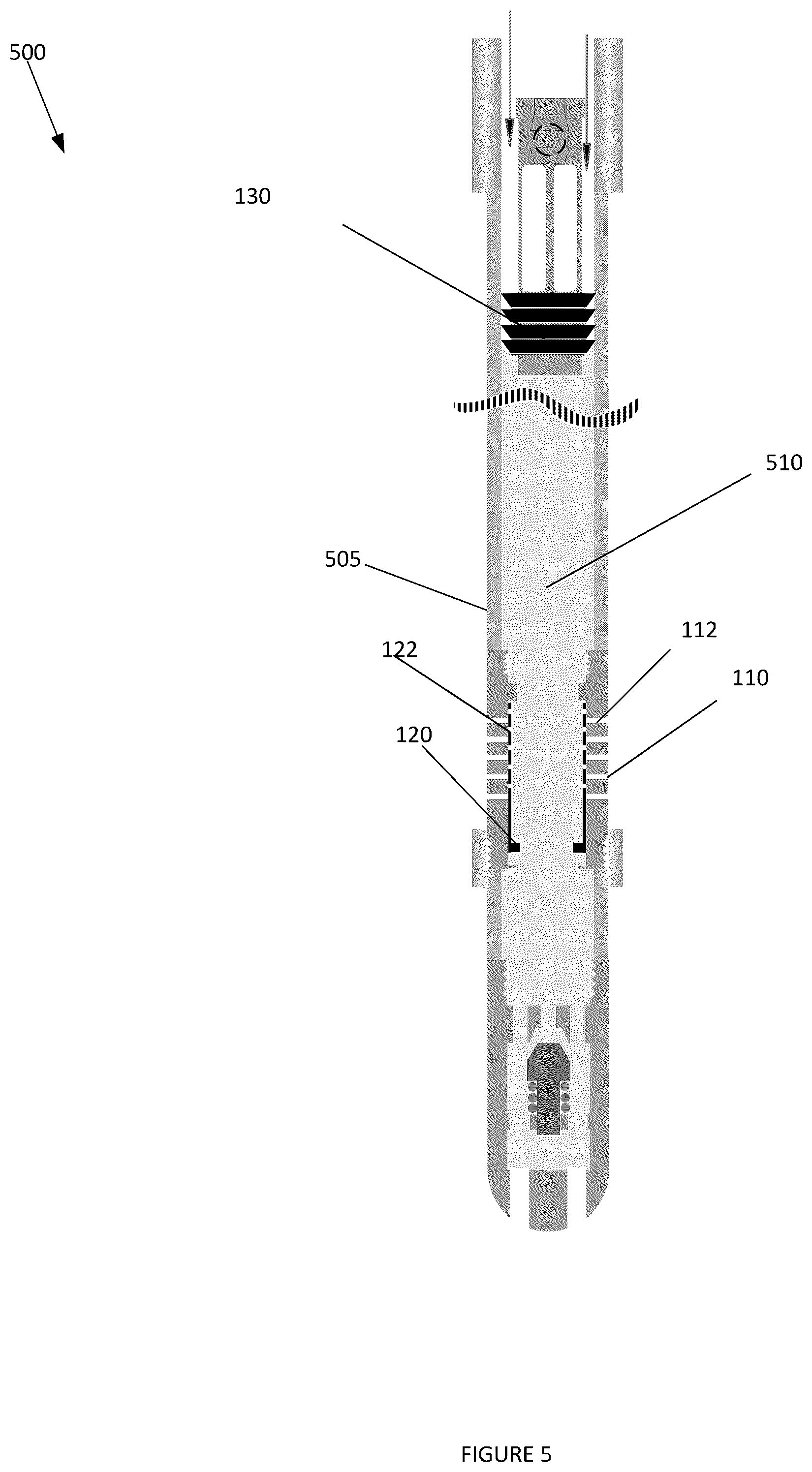 Patent US12312908 Figure 5 – Methods and systems associated with converting landing collar to hybrid landing collar and toe sleeve