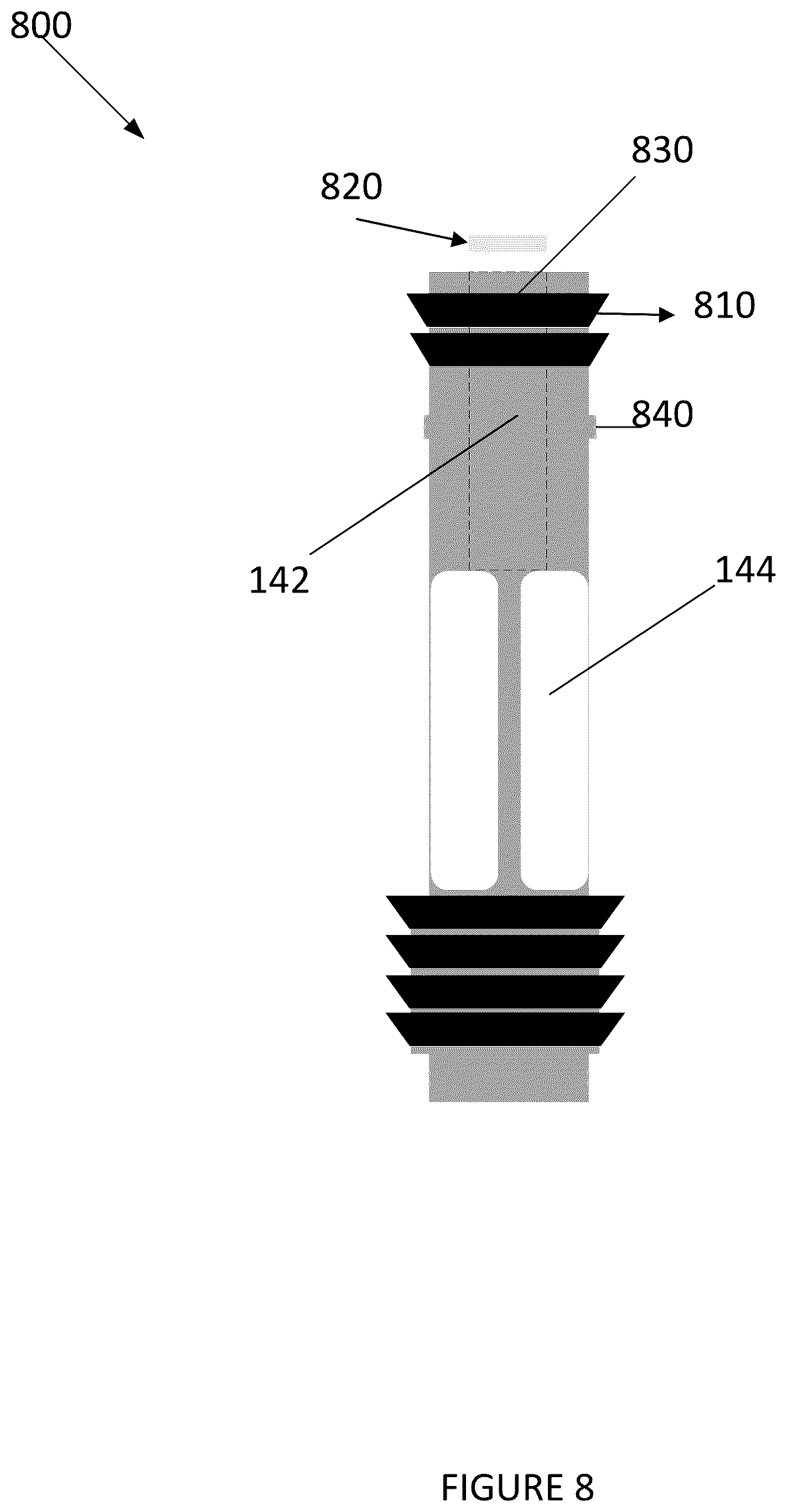 Patent US12312908 Figure 8 – Methods and systems associated with converting landing collar to hybrid landing collar and toe sleeve