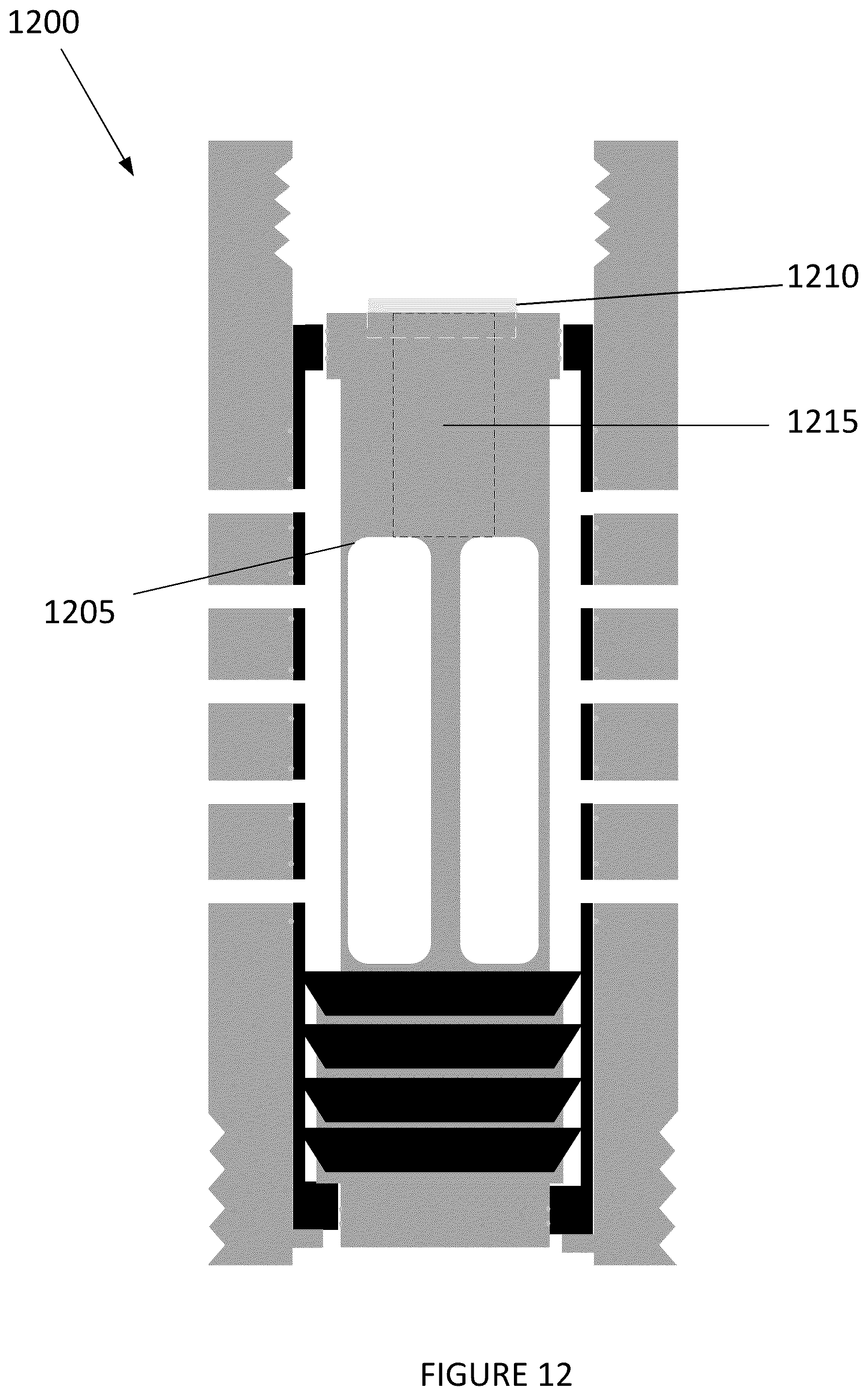 Patent US12312908 Figure 12 – Methods and systems associated with converting landing collar to hybrid landing collar and toe sleeve