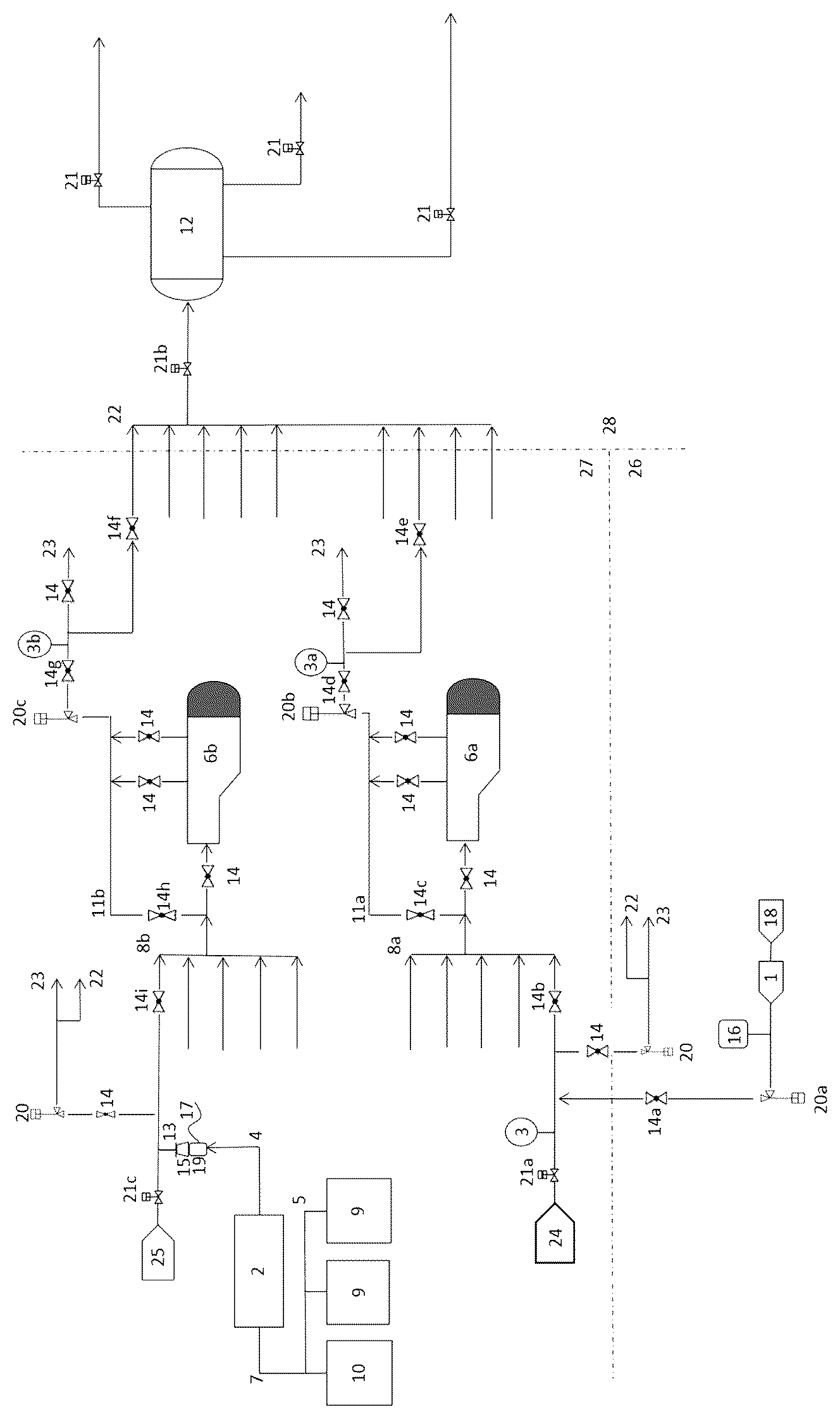 Patent US12312915 Figure 1 – Assisted autonomous treatment system and process in pre-salt production platforms, and their uses