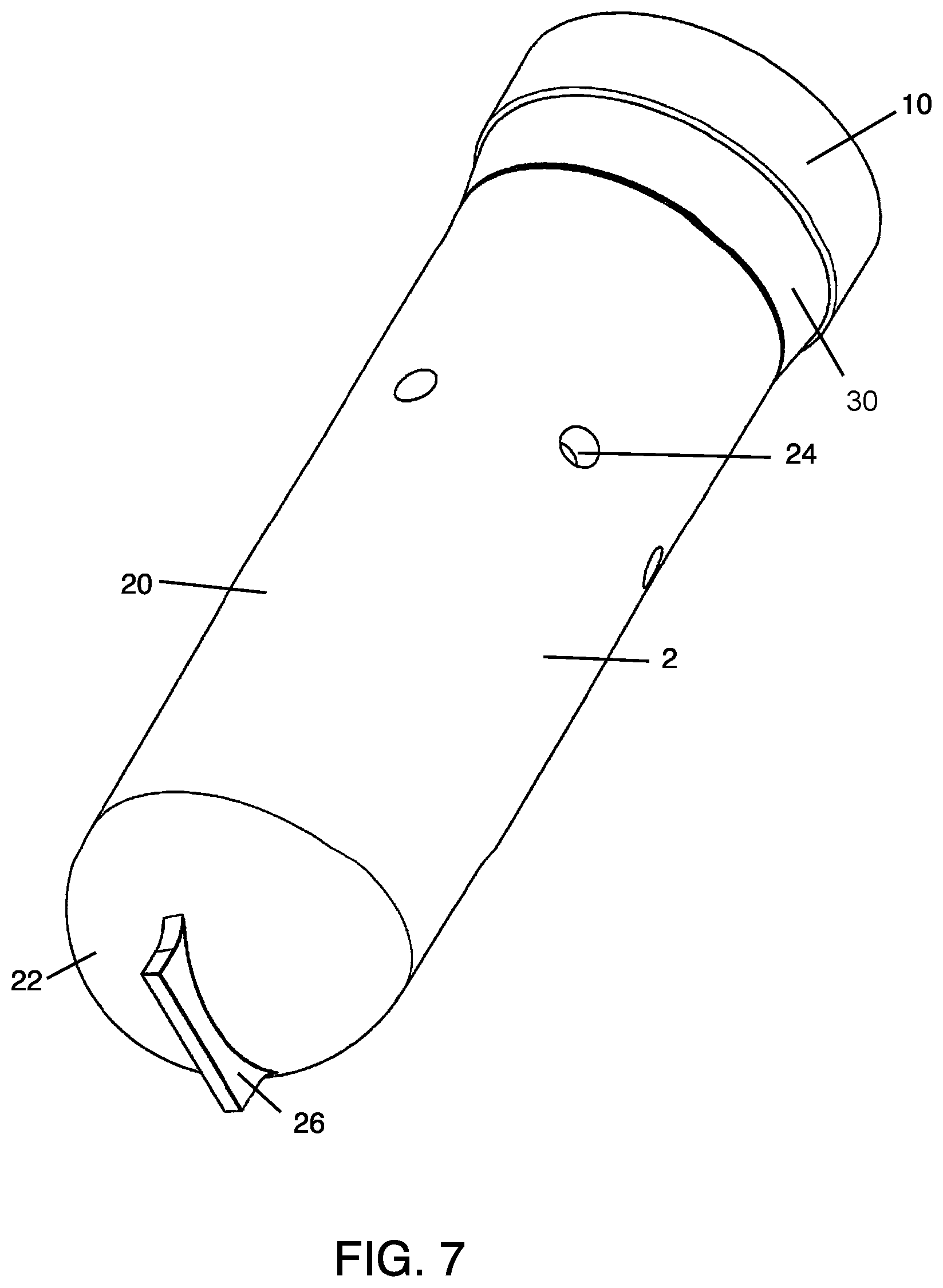 Patent US12312916 Figure 6 – Downhole apparatus with cavity for housing chemicals